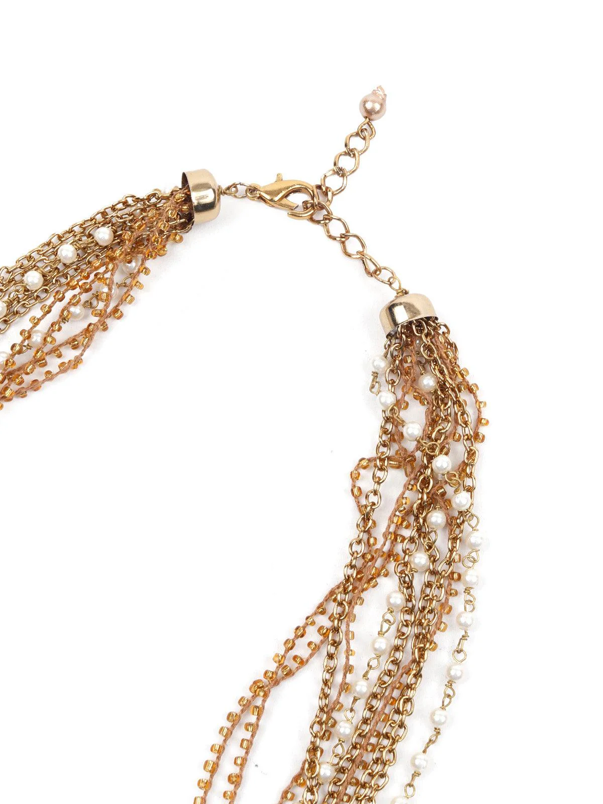Odette Long Gold Brooch Necklace Set For Women - Image 5