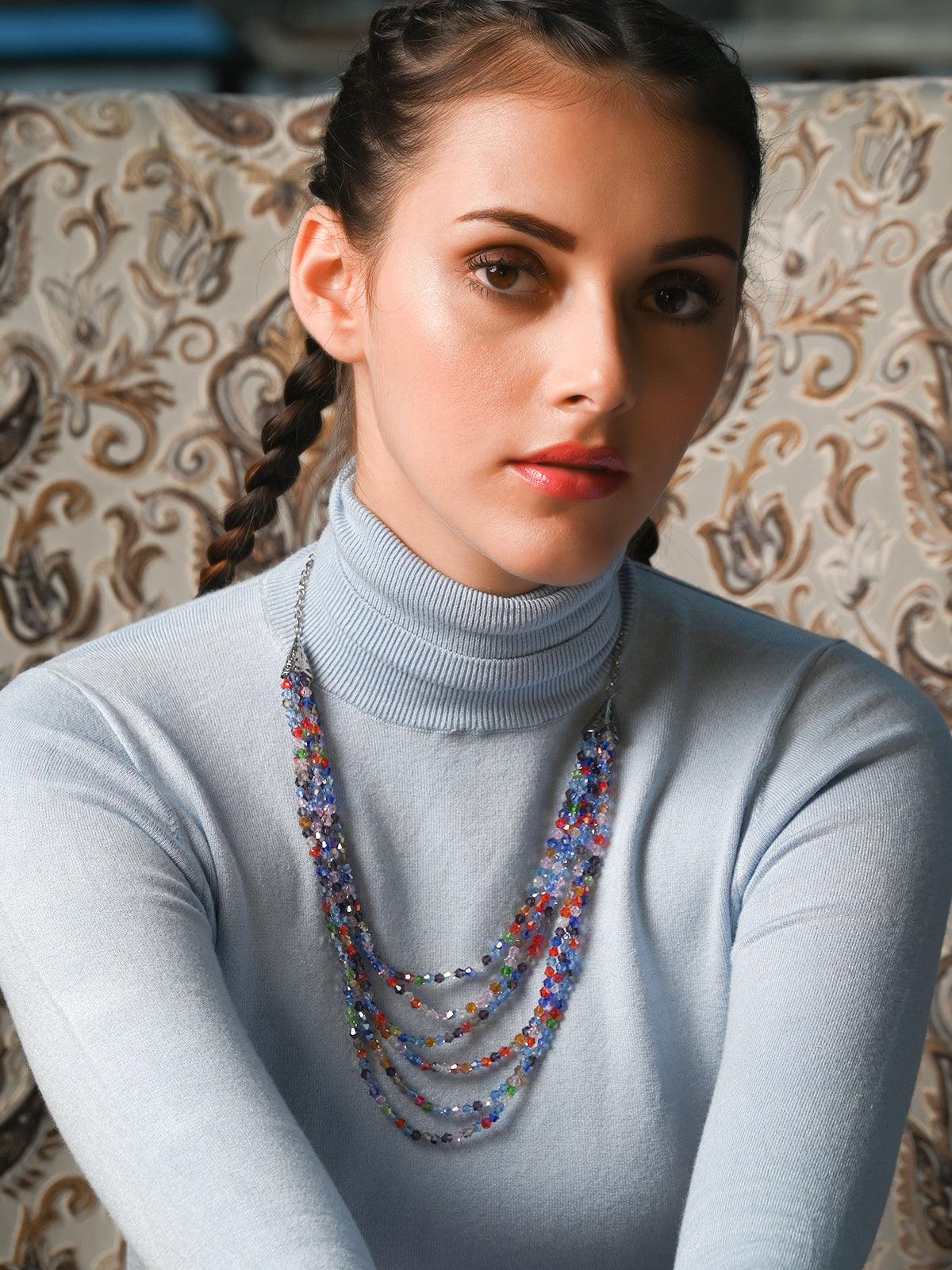 Odette Women Love Adorned Multicolour Necklace