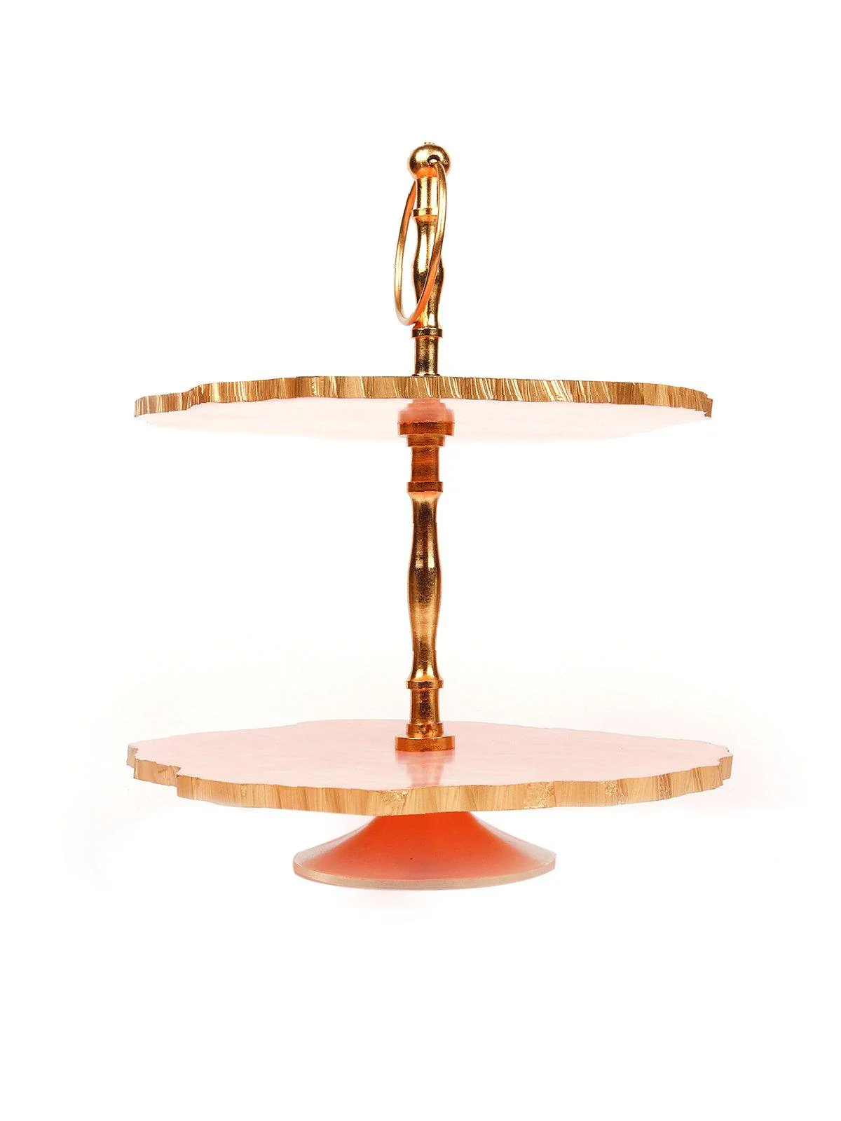 Odette Women Pink Resin, Aluminum Stand - Image 4