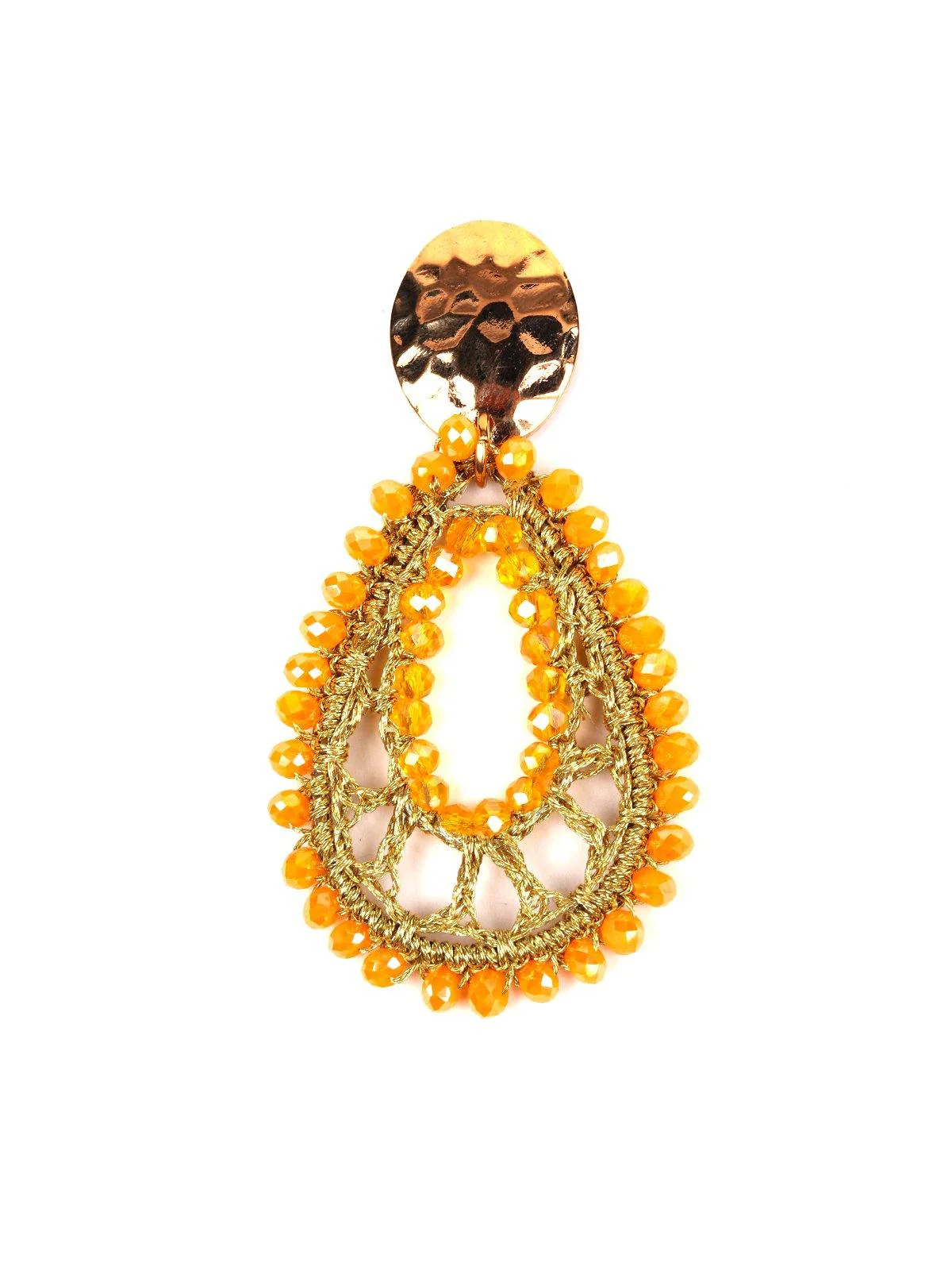 Odette Women Yellow Metal Earrings - Image 4