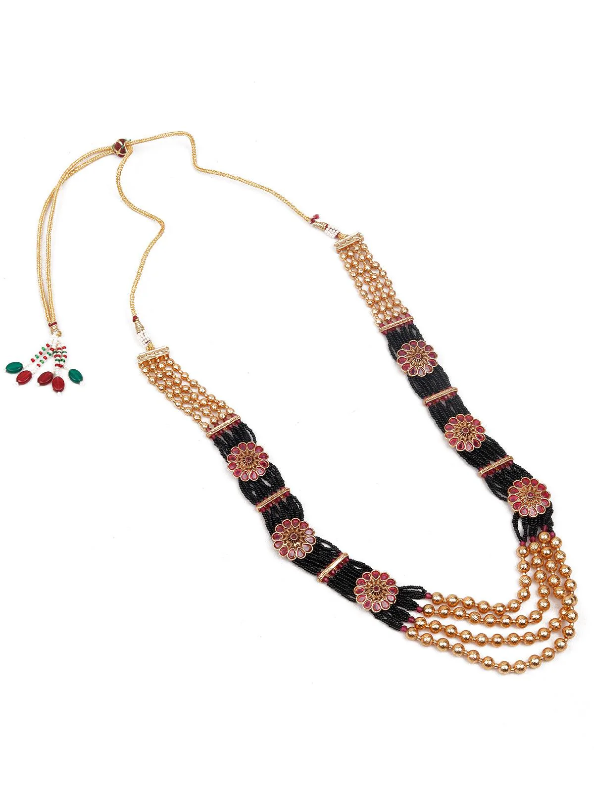 Odette Women Marvel In Beads - Choker And Long Necklace Set - Image 4