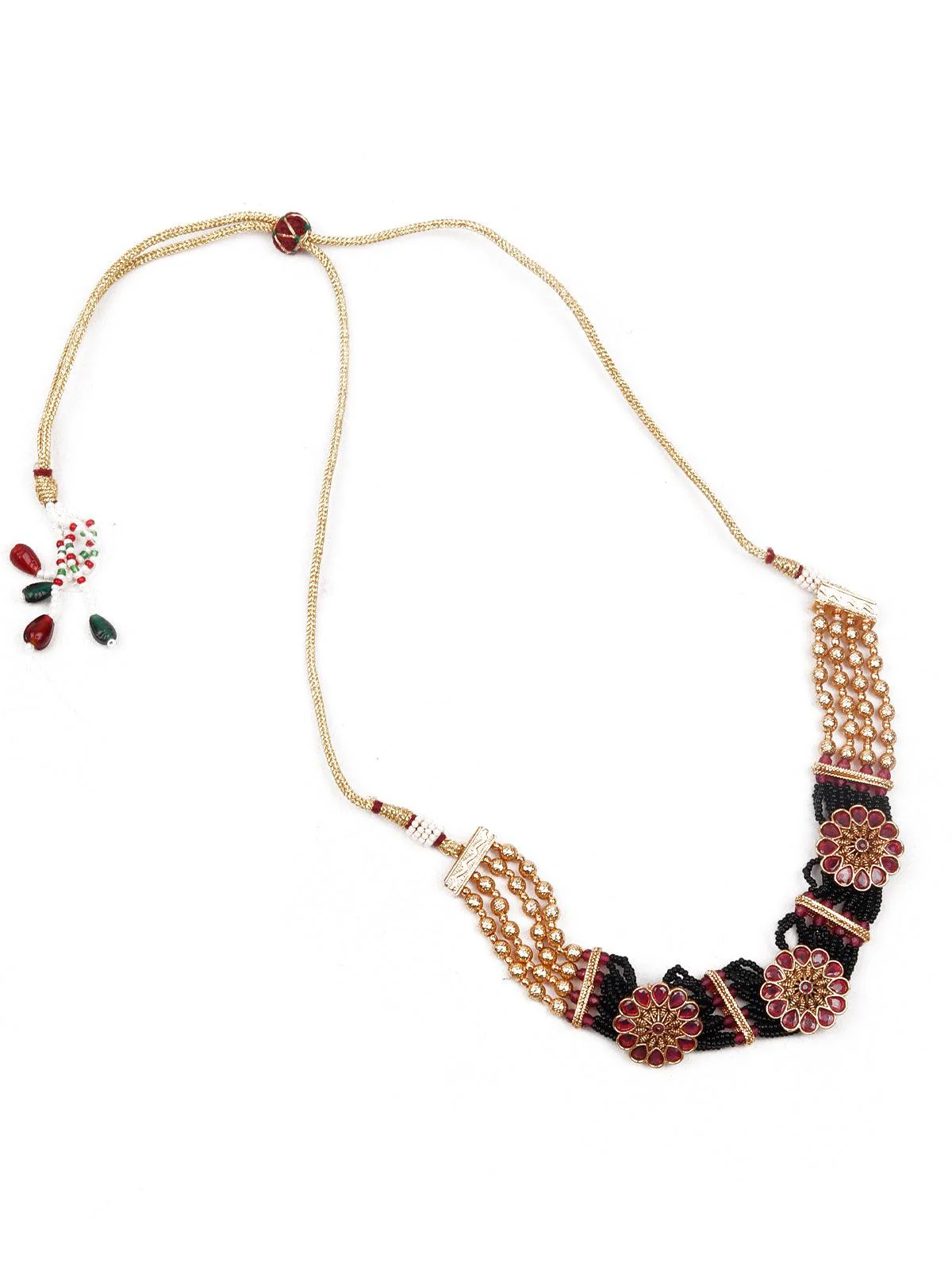 Odette Women Marvel In Beads - Choker And Long Necklace Set - Image 6