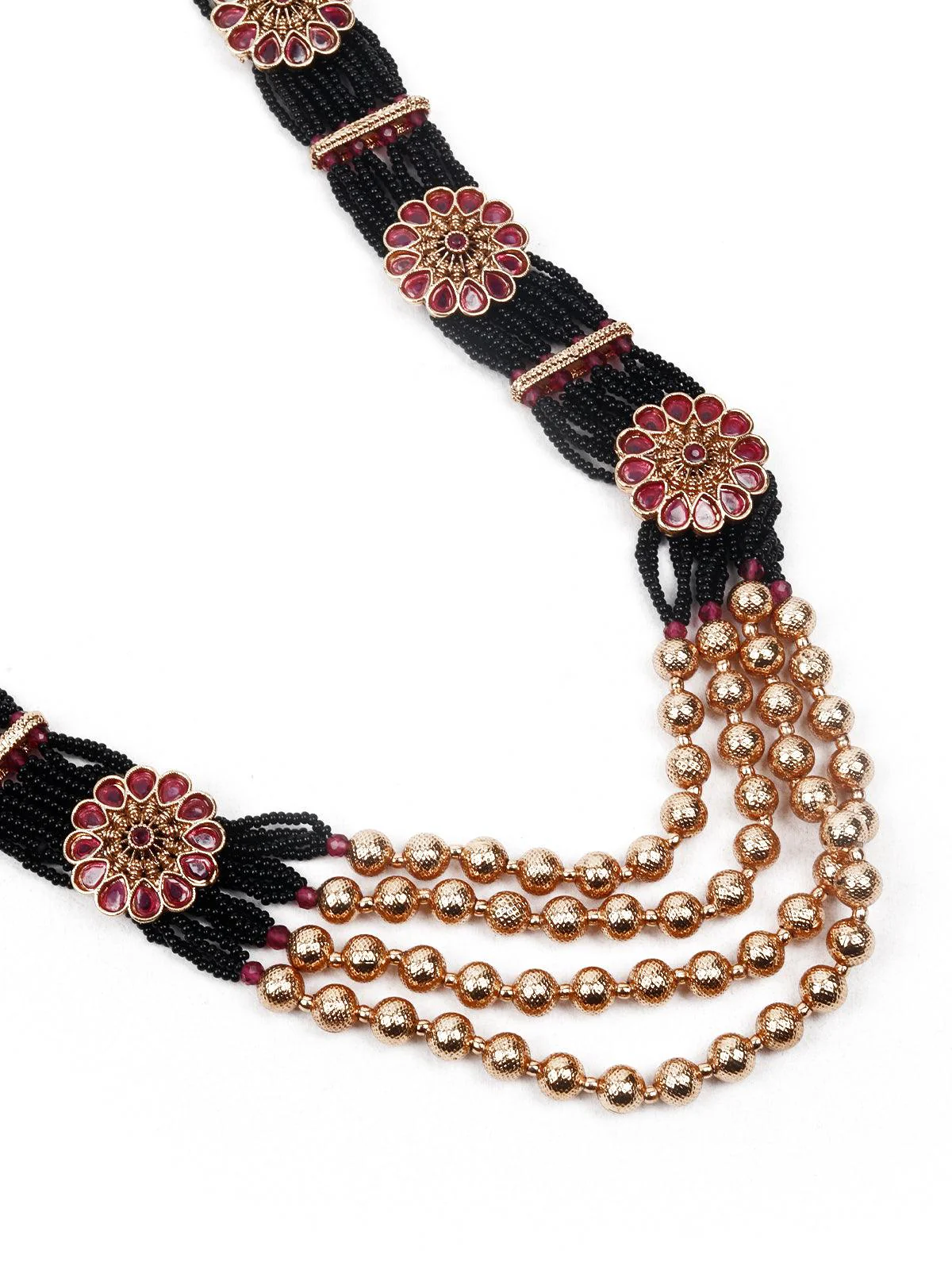 Odette Women Marvel In Beads - Choker And Long Necklace Set - Image 7
