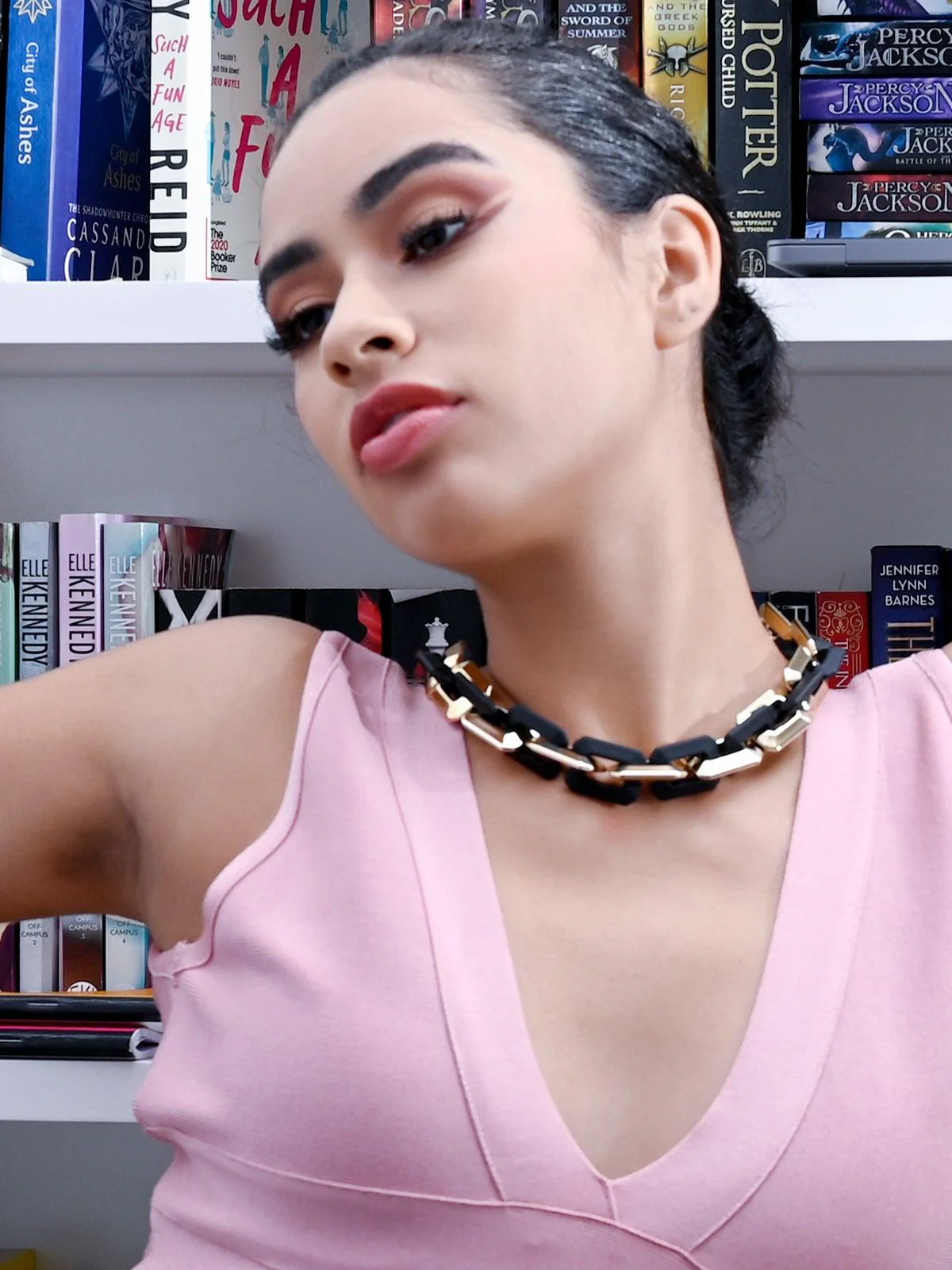 Odette Women Black Metal Necklace