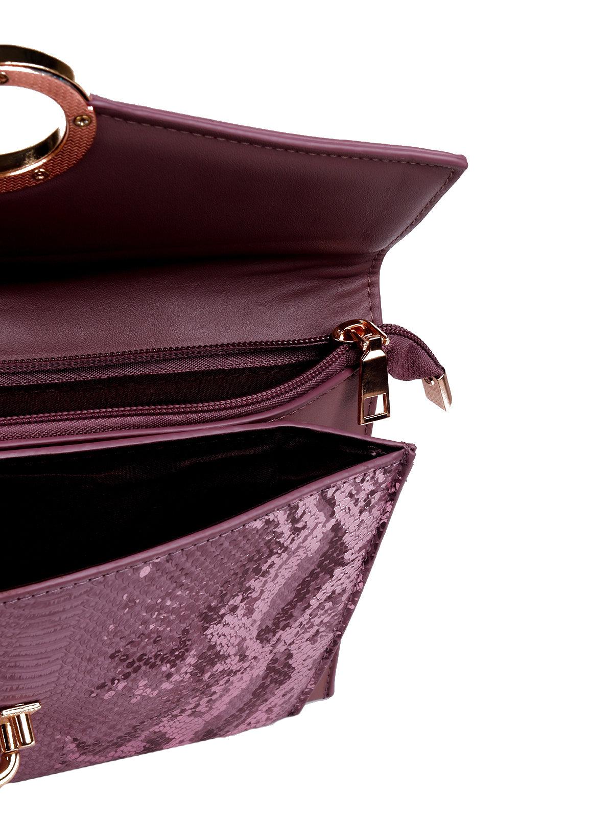 Odette Women Gold Rounded Metal Bag - Image 6