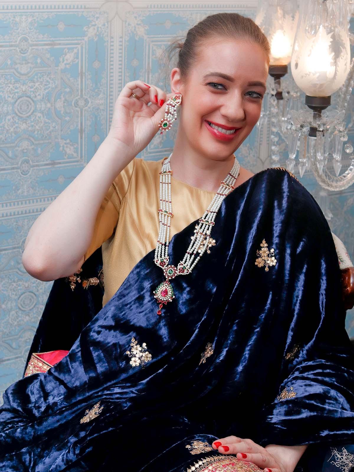 Odette Women Mesmerizing Multi Layered Long Pearl Necklace - Image 2