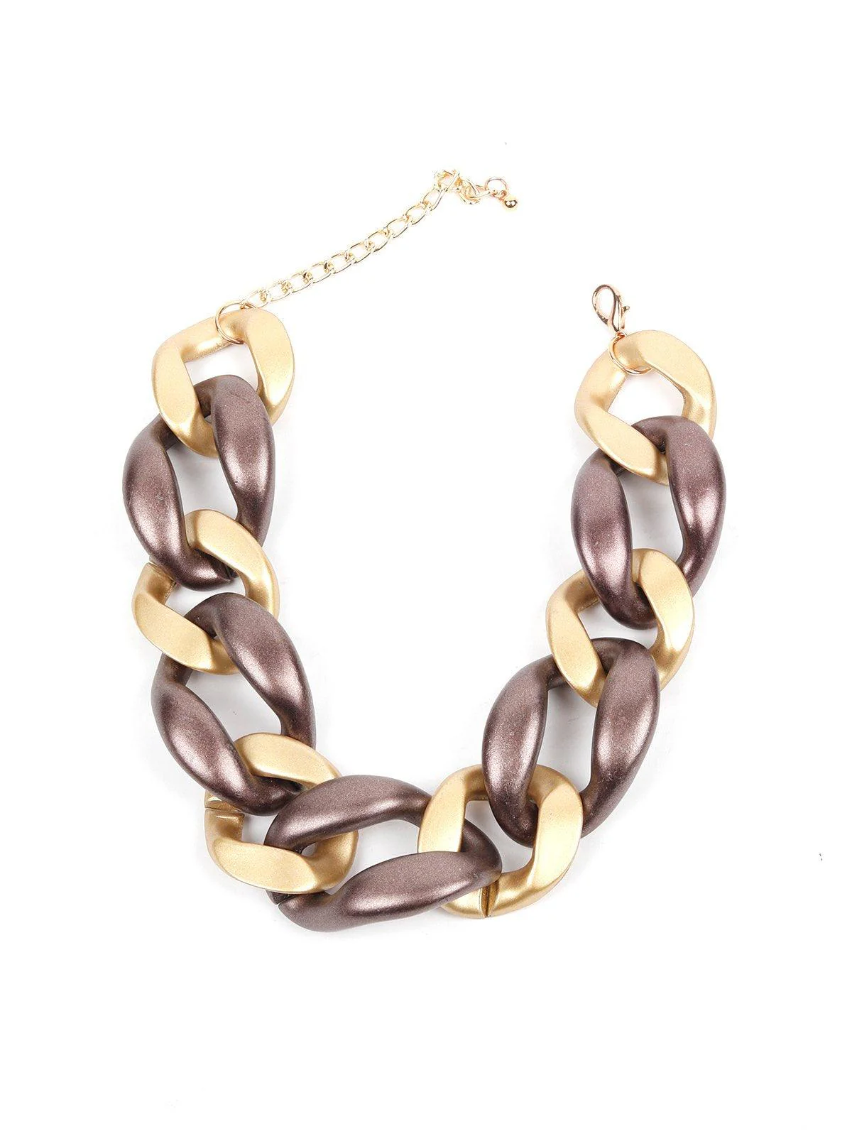 Odette Women Purple And Gold Metal Necklace - Image 3