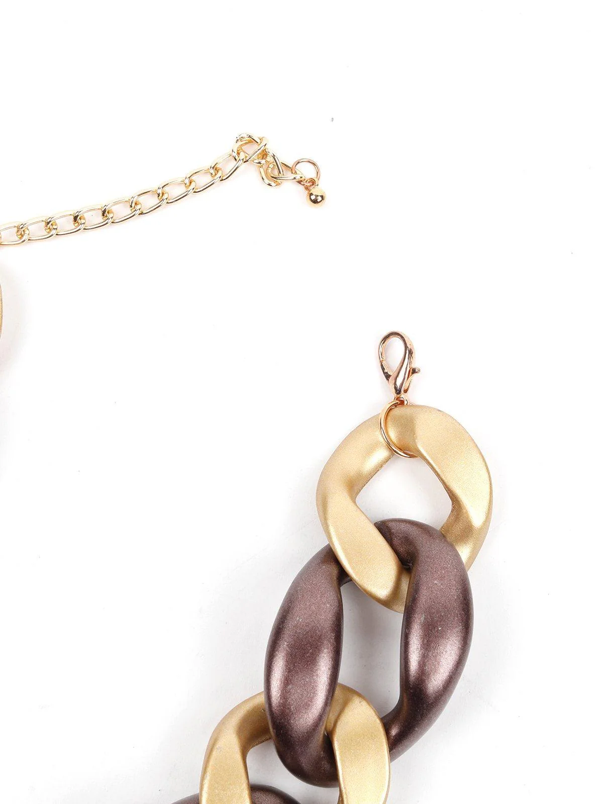 Odette Women Purple And Gold Metal Necklace - Image 5
