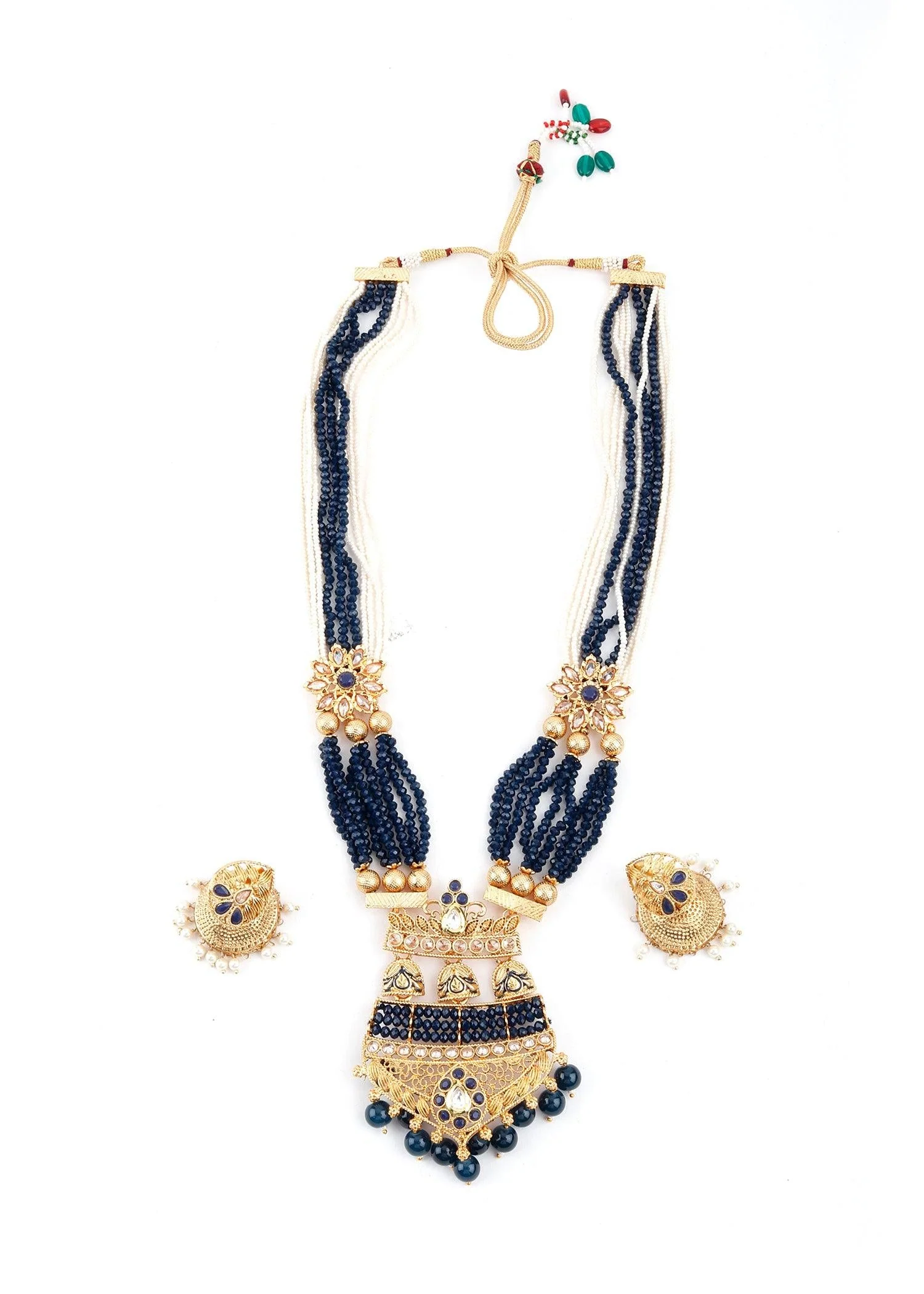 Odette Women Midnight Blue Rani Necklace Set - Image 3