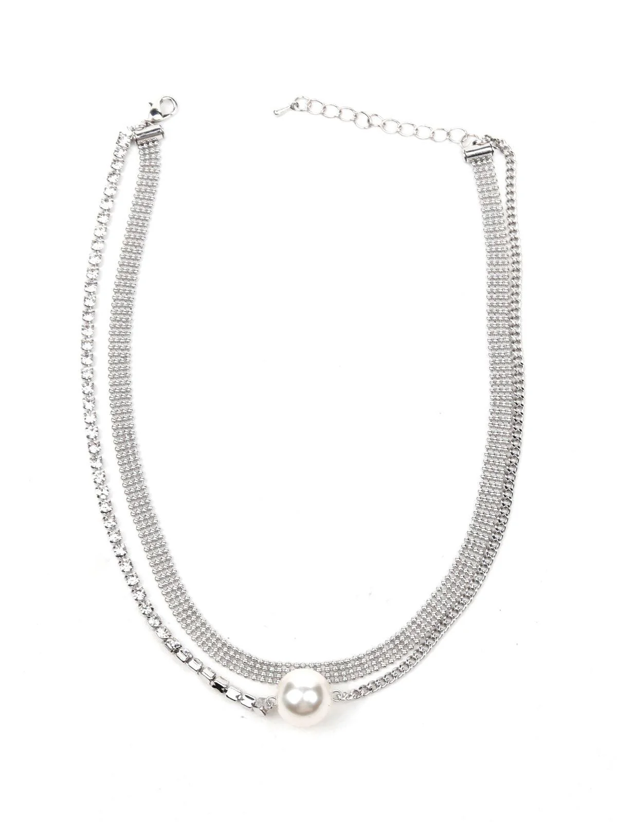 Odette Women Off-White Metal Necklace - Image 3