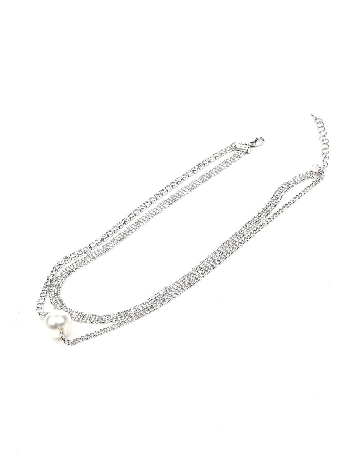 Odette Women Off-White Metal Necklace - Image 4