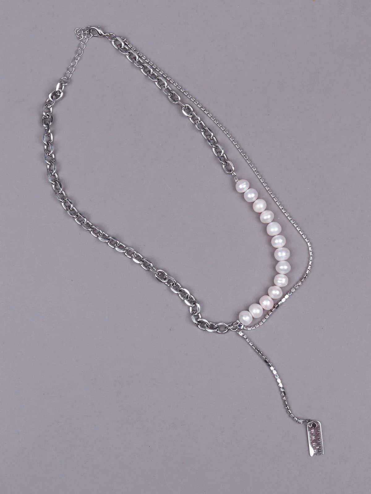 Odette Women Gold Metal Silver- Fine Chain - Image 2