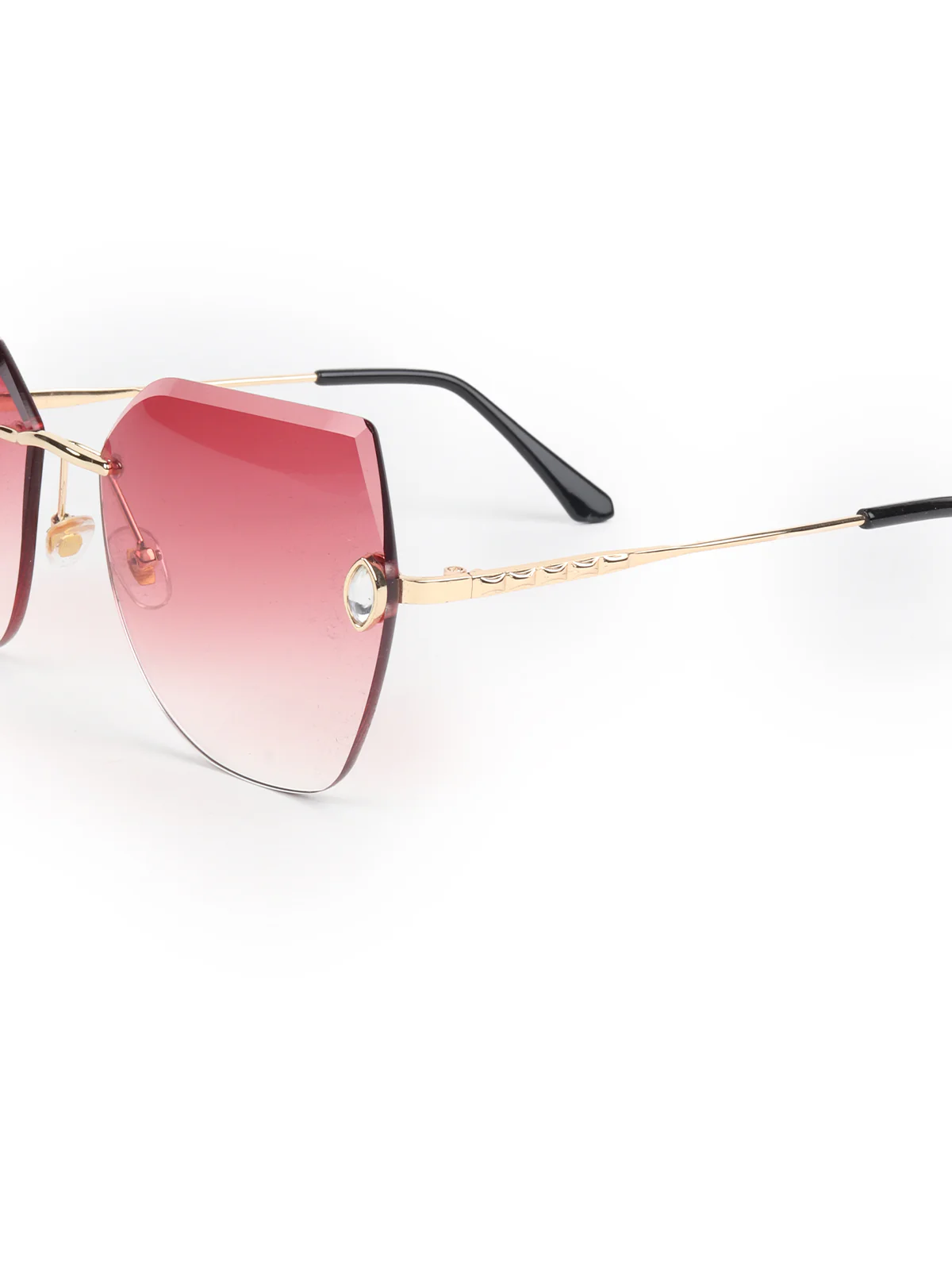 Odette Women Pink High-Index Acrylic Sunglasses - Image 5