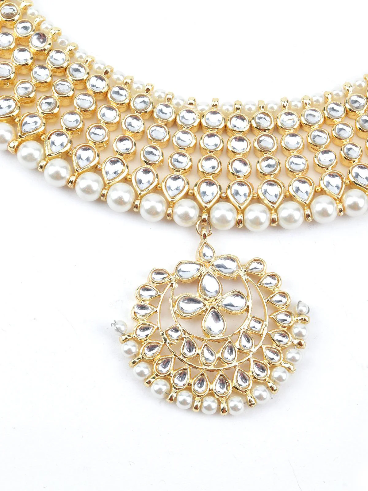 Odette Women White Choker Set - Image 3
