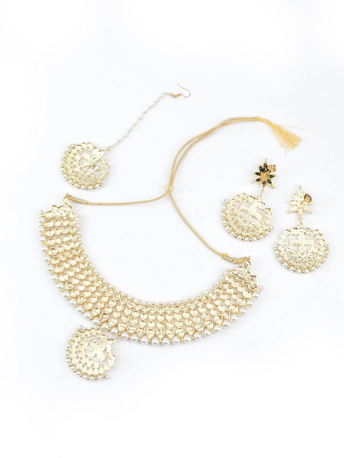 Odette Women White Choker Set - Image 5