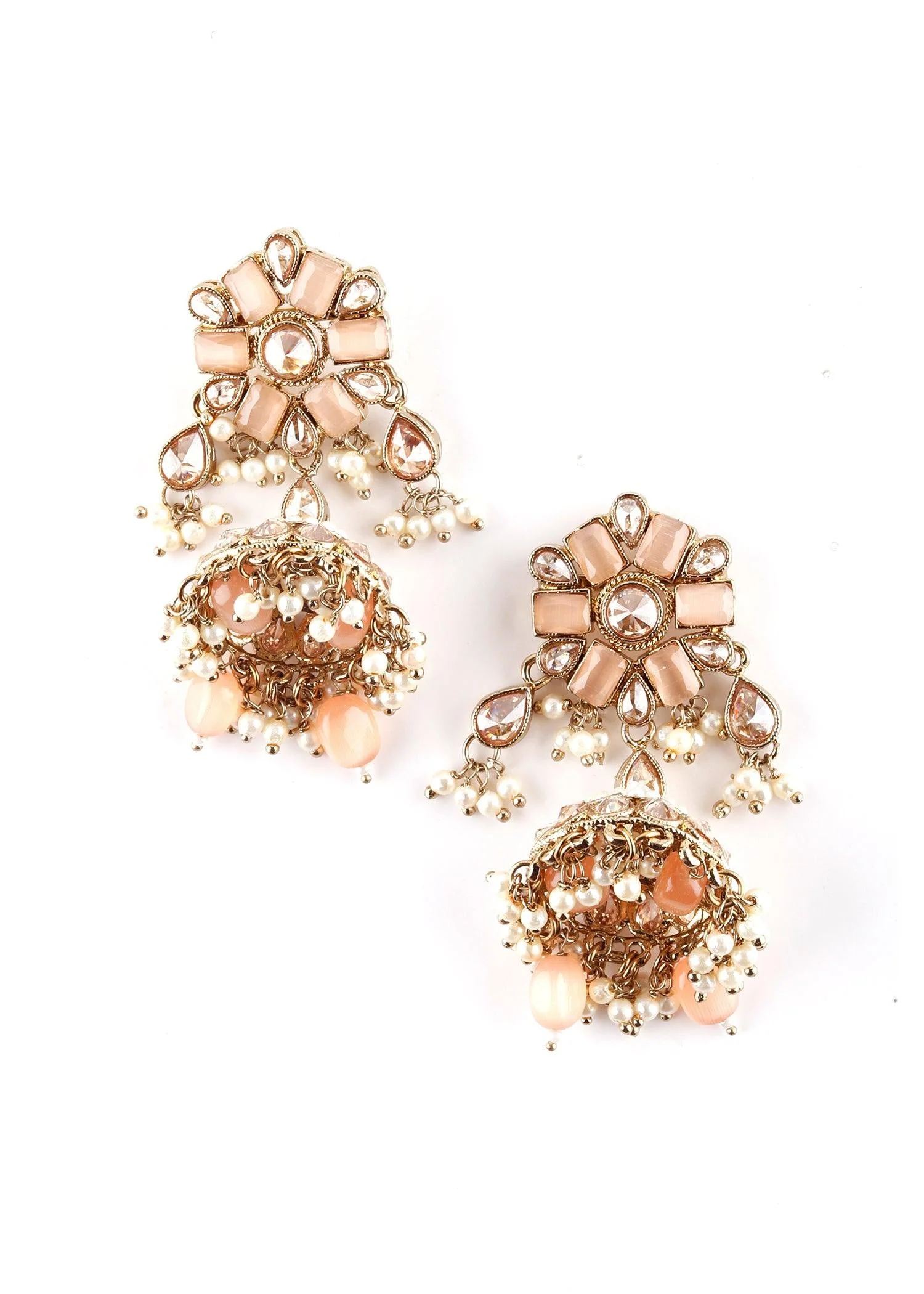 Odette Women Modern Peach Choker Set - Image 5