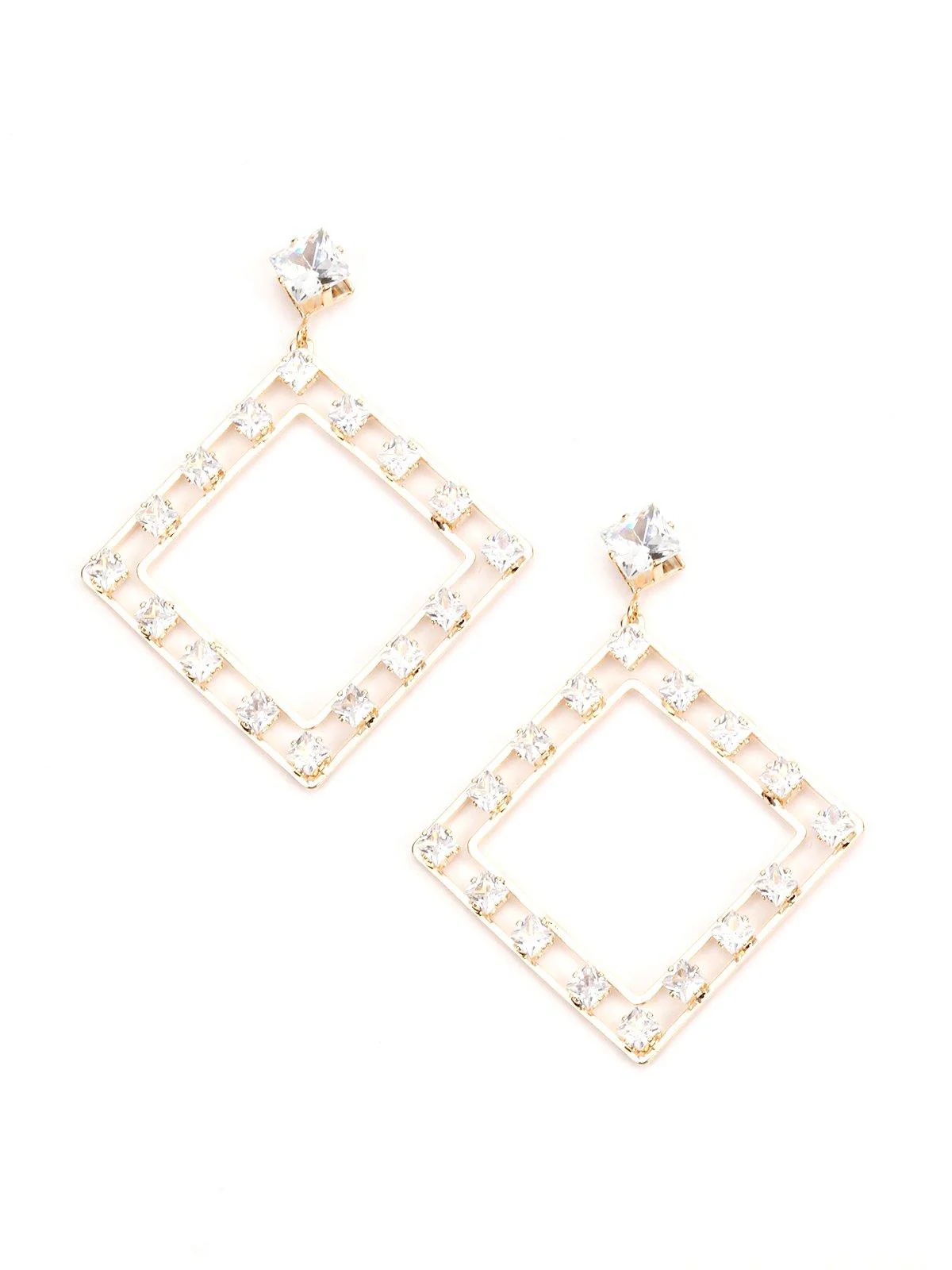 Odette Women Blue Metal Earrings - Image 3