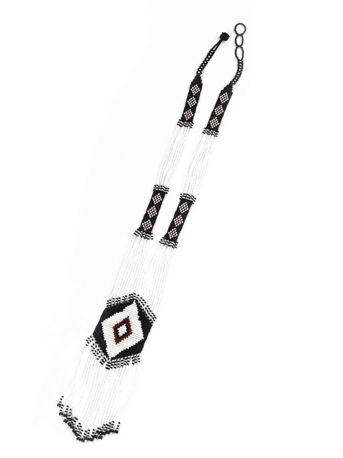 Odette Women Monochrome Tribal Handmade Adorning Neckpiece - Image 3
