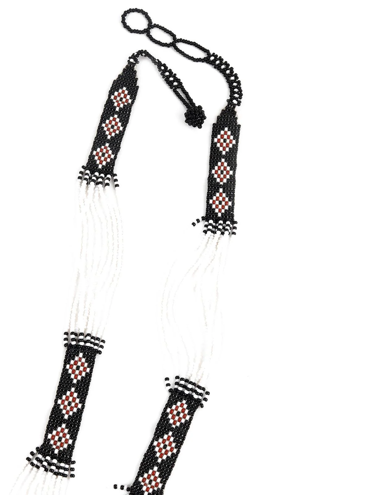 Odette Women Monochrome Tribal Handmade Adorning Neckpiece - Image 5
