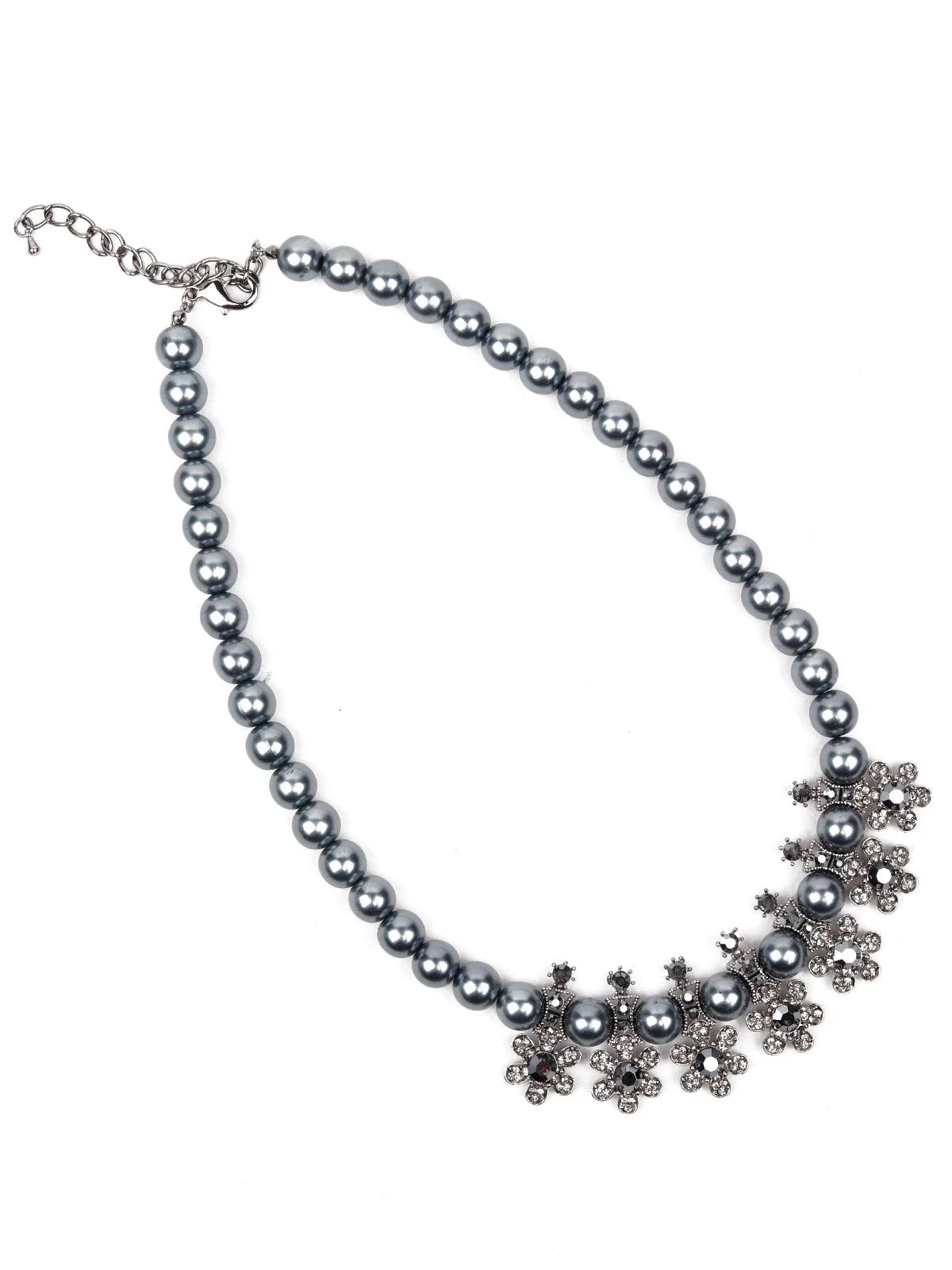 Odette Women Grey Metal Necklace - Image 4