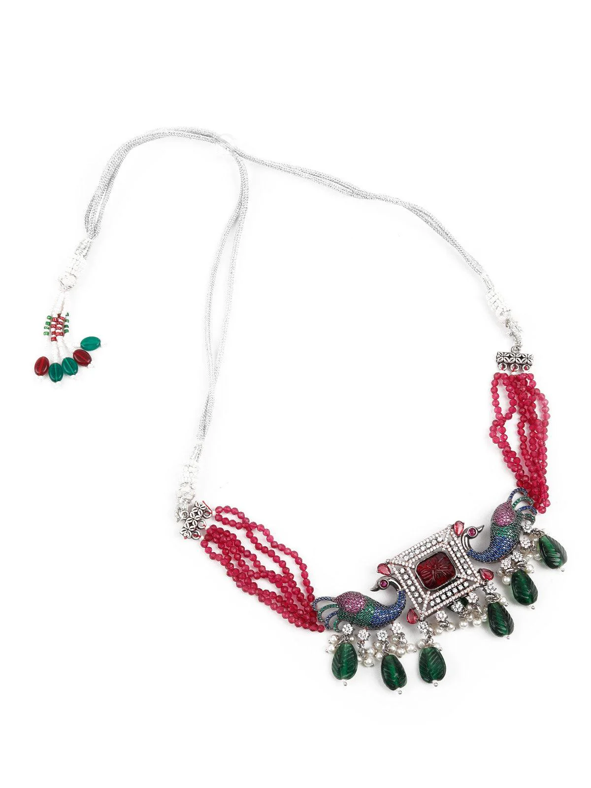 Odette Women Multi Colored Choker Necklace Set - Image 4