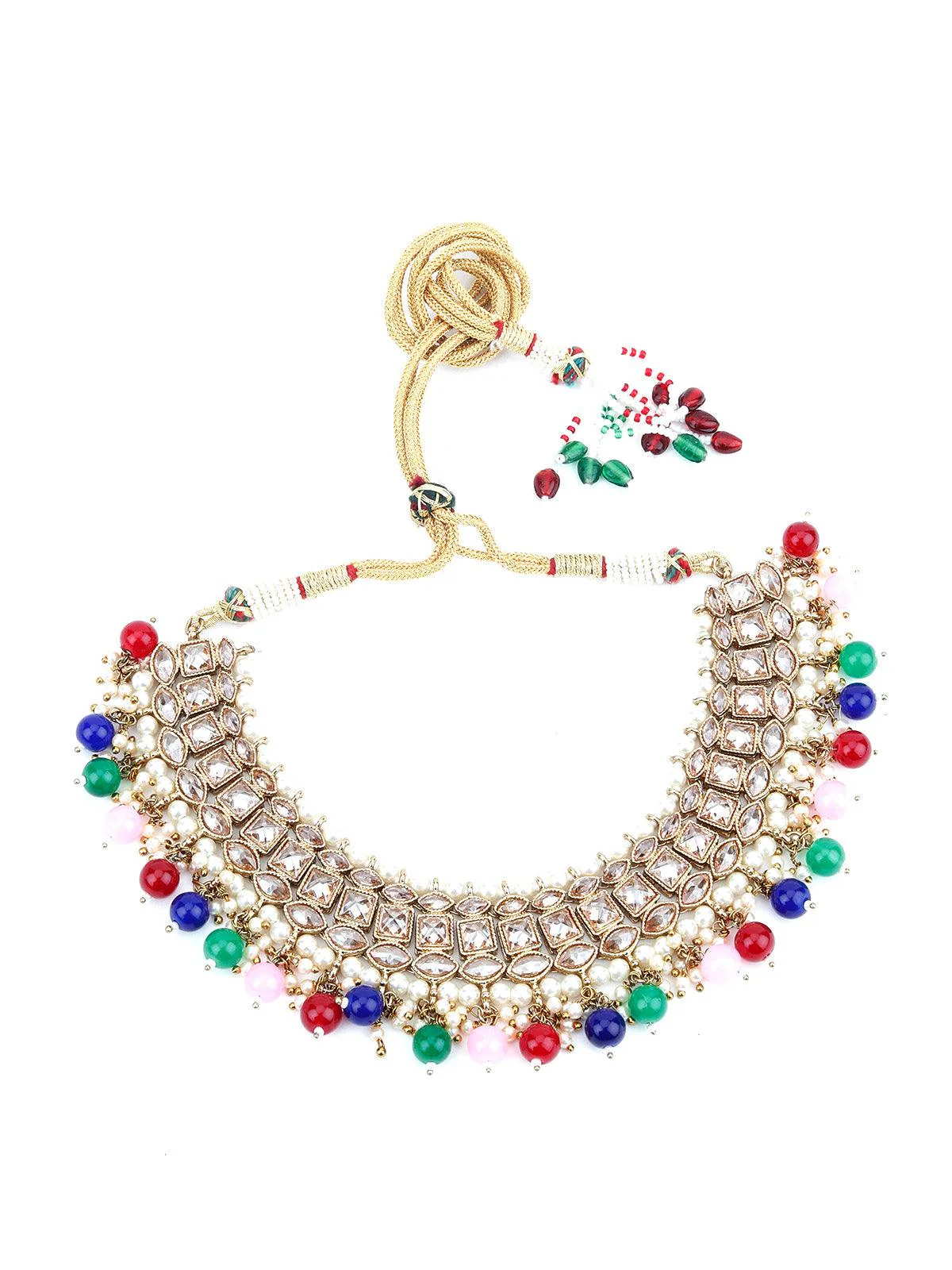 Odette Women Multi-Colour Adorable Pearl Necklace Set - Image 6