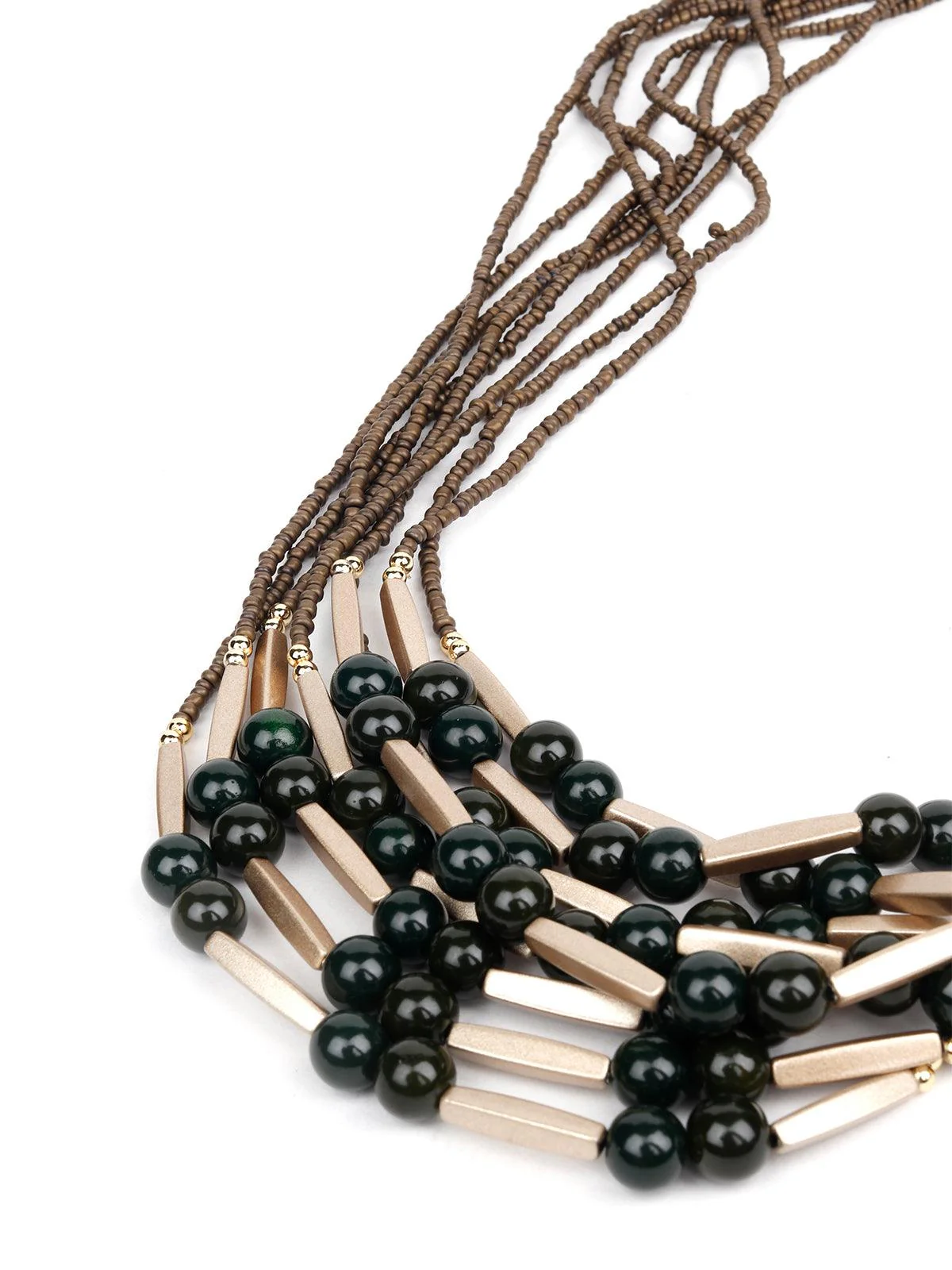 Odette Women Brown Beaded Necklace - Image 5