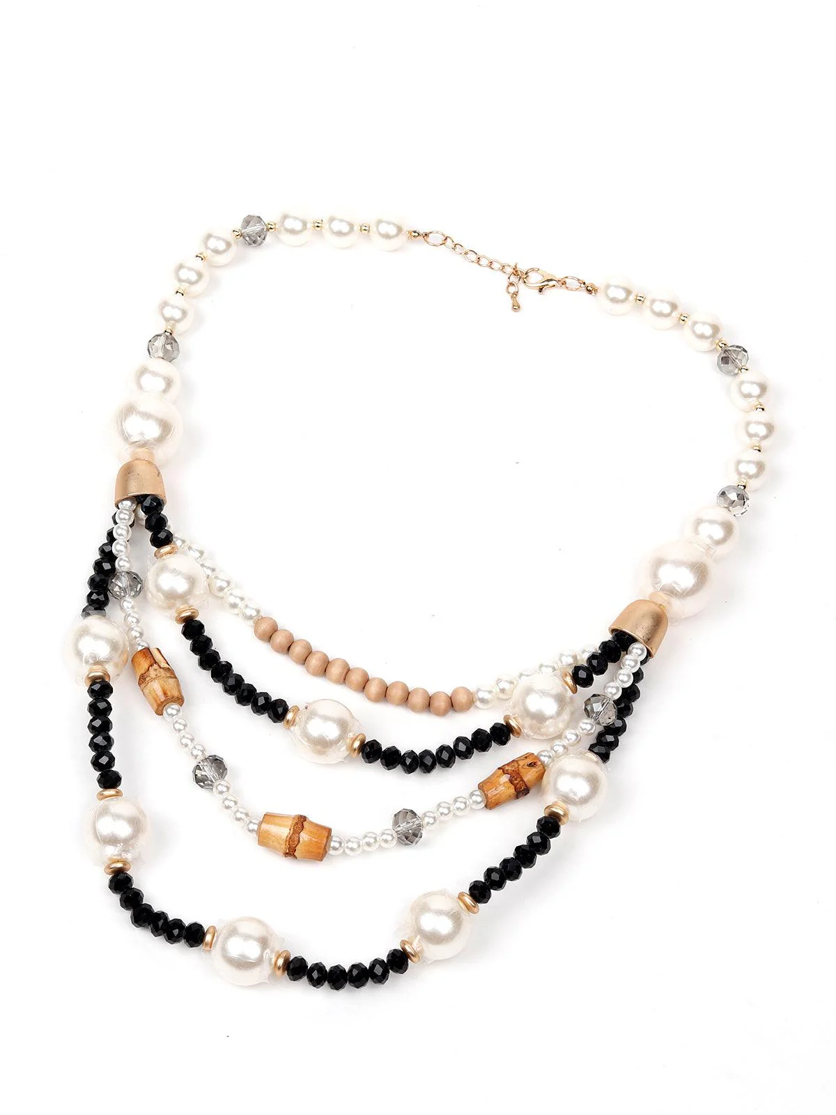 Odette Women Multicolour Metal Beaded Necklace - Image 4