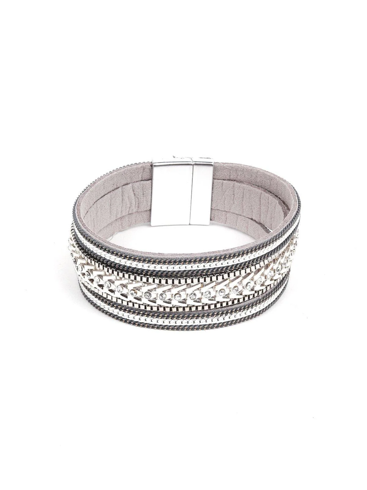 Odette Women Grey Metal Bracelet. - Image 3