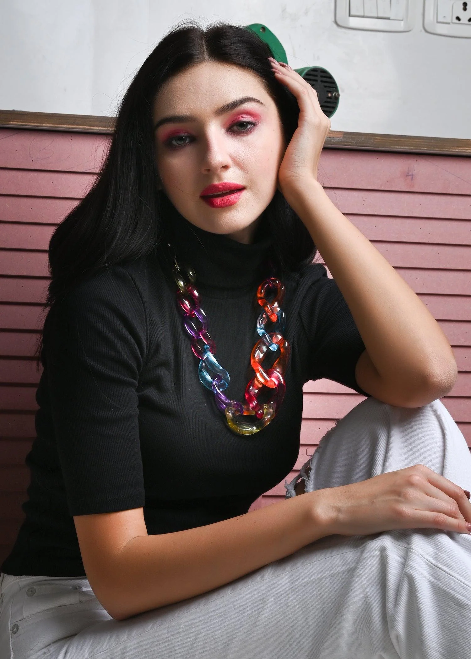 Odette Women Multicolor Acrylic Fruity Necklace