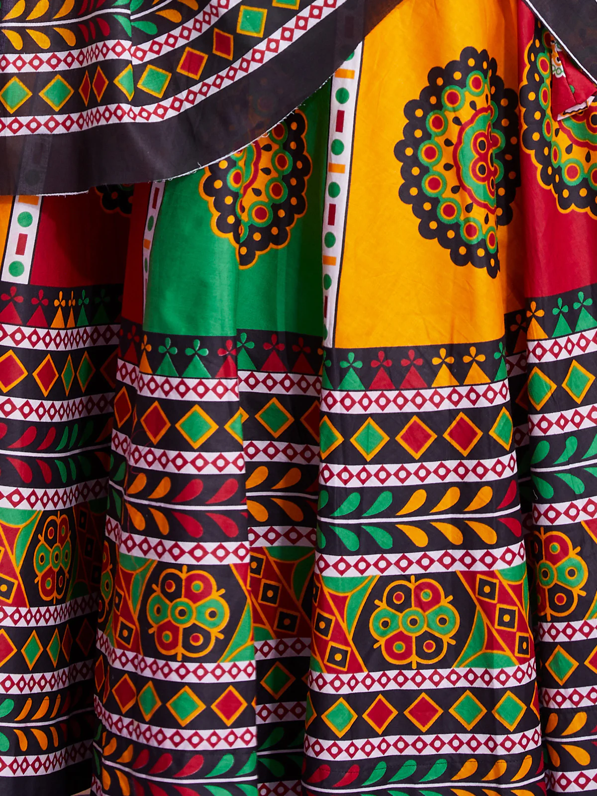 Odette Multicolor Cotton Printed  Stitched Lehenga Choli For Women - Image 5