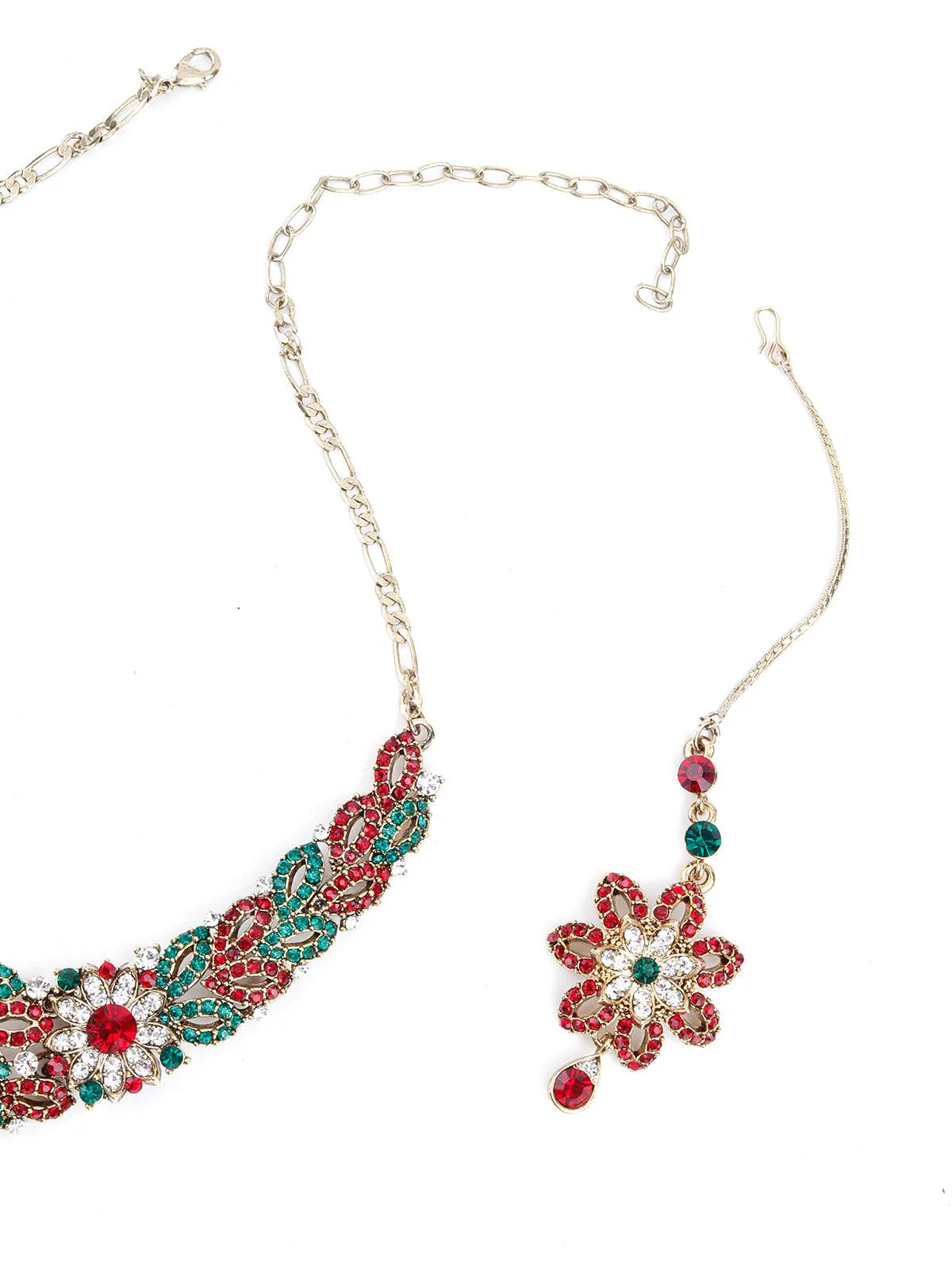 Odette Women Multicolor Crystal Necklace Set - Image 5