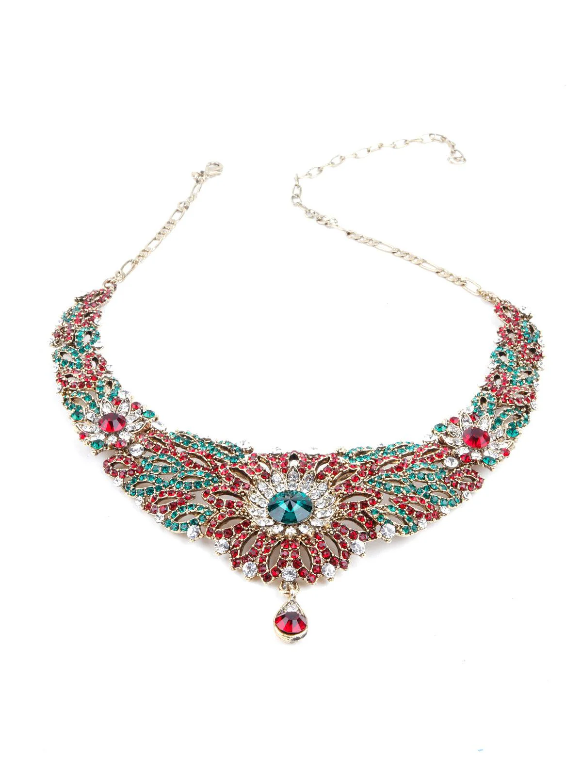 Odette Women Multicolor Crystal Necklace Set - Image 7