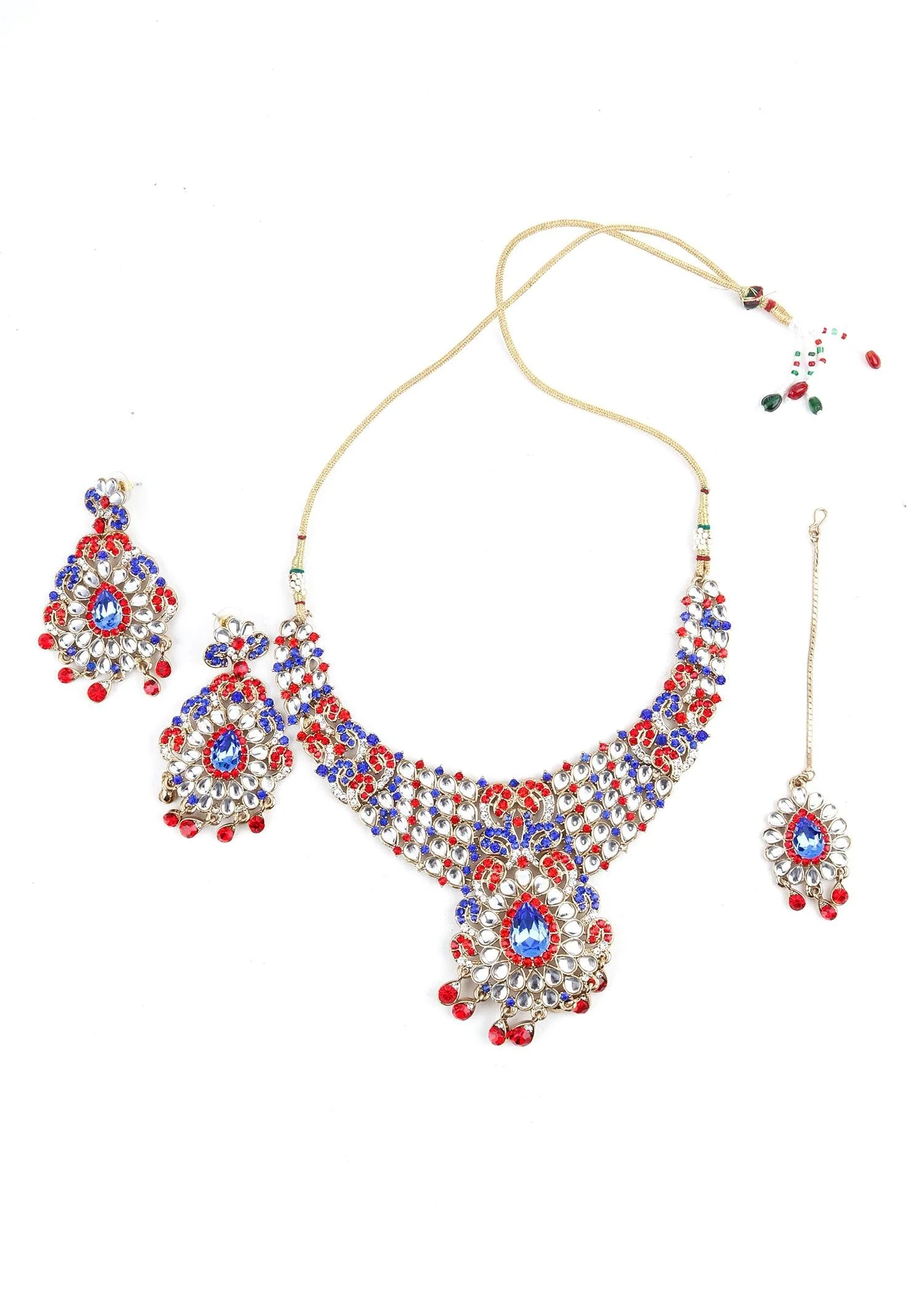 Odette Women Multicolor Crystal Necklace Set - Image 3