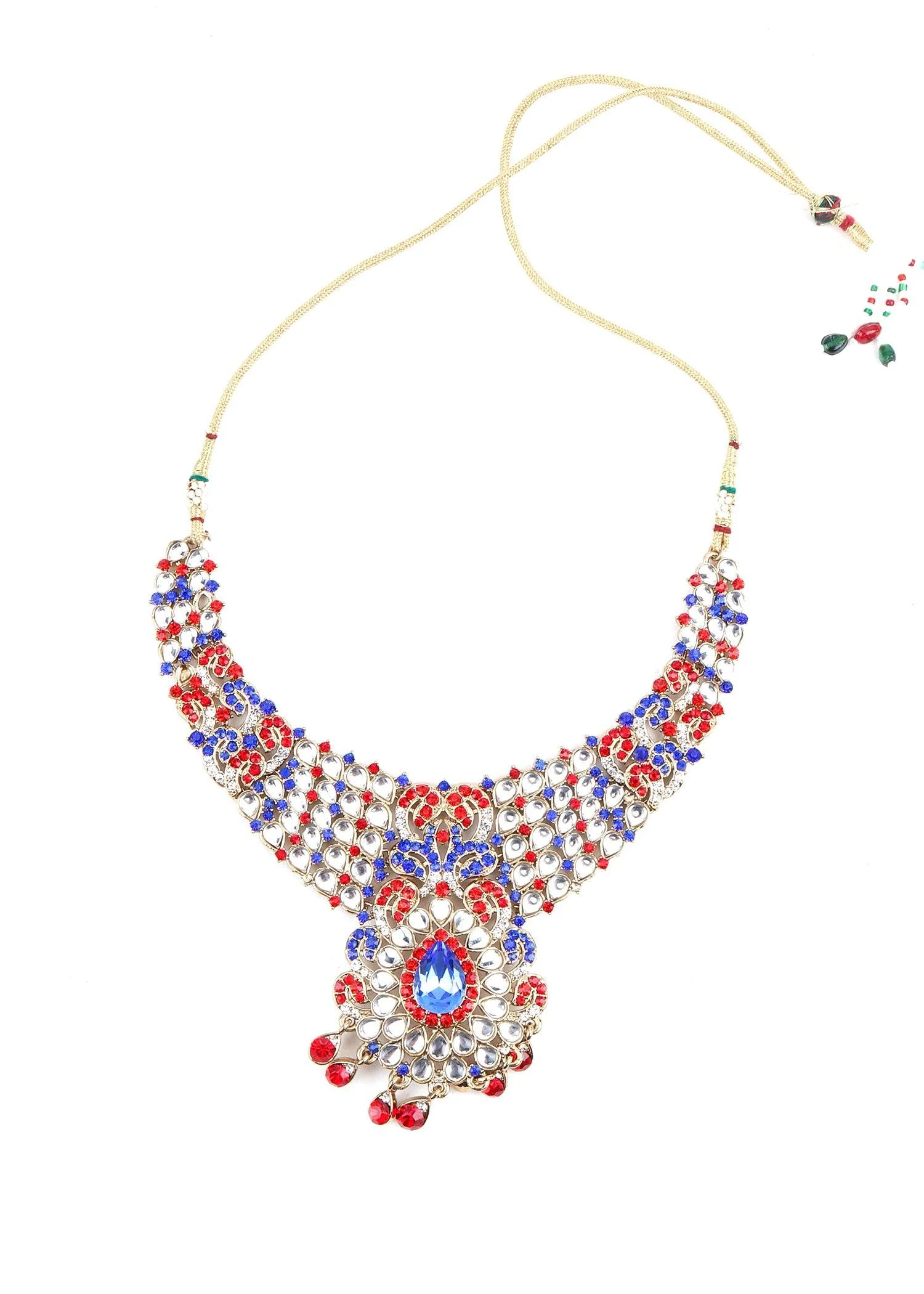 Odette Women Multicolor Crystal Necklace Set - Image 4