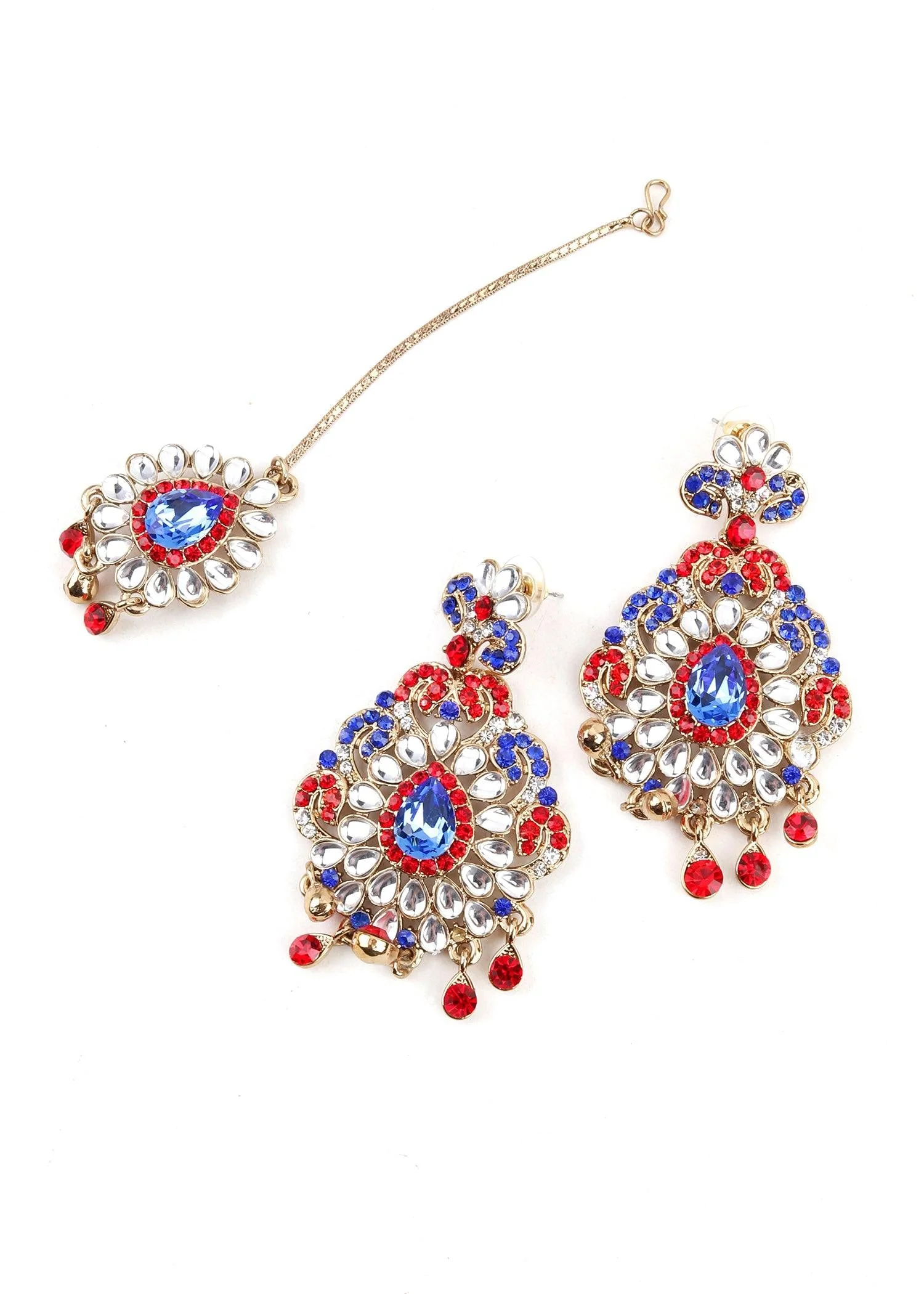 Odette Women Multicolor Crystal Necklace Set - Image 5