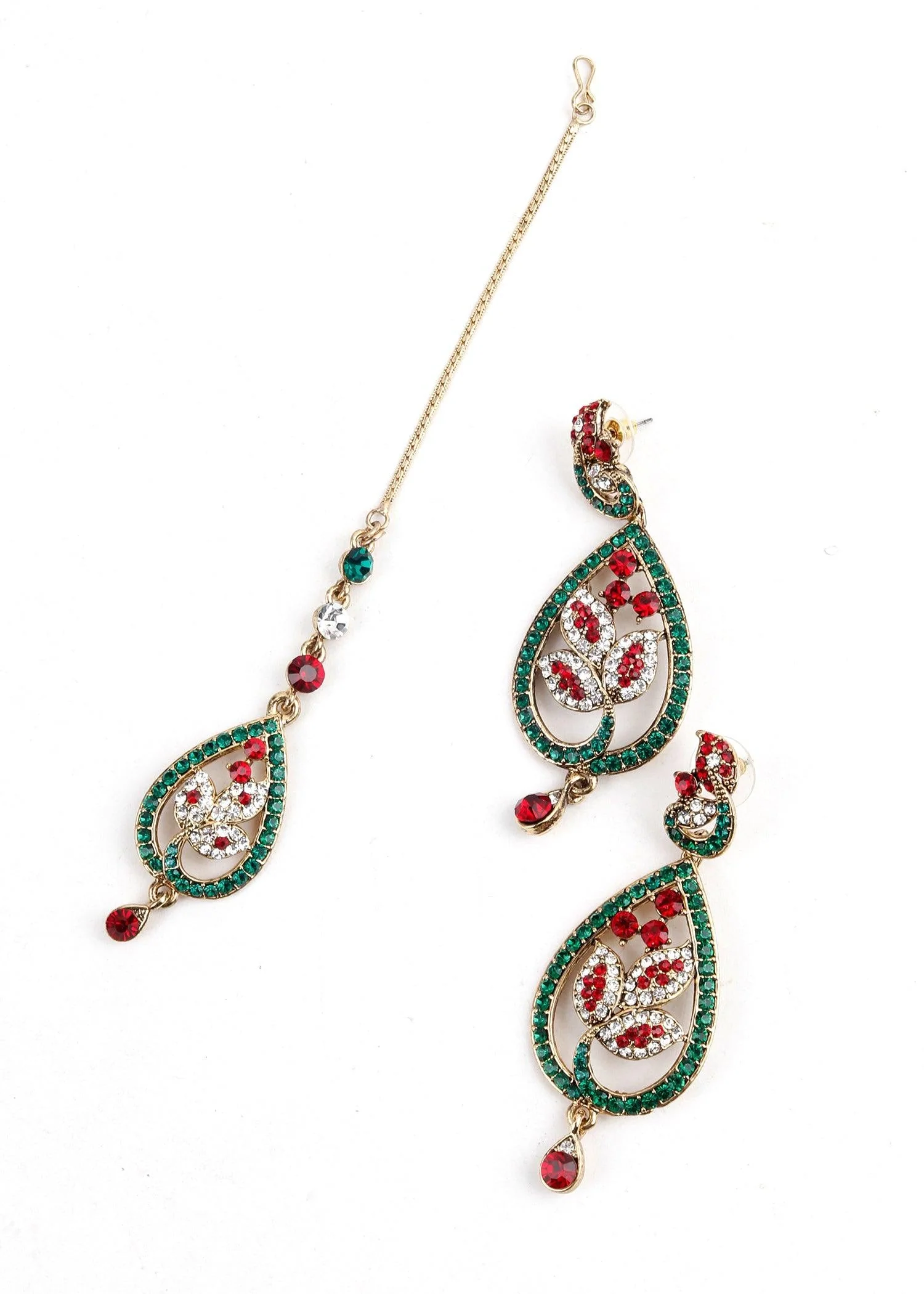 Odette Women Multicolor Crystal Necklace Set - Image 5