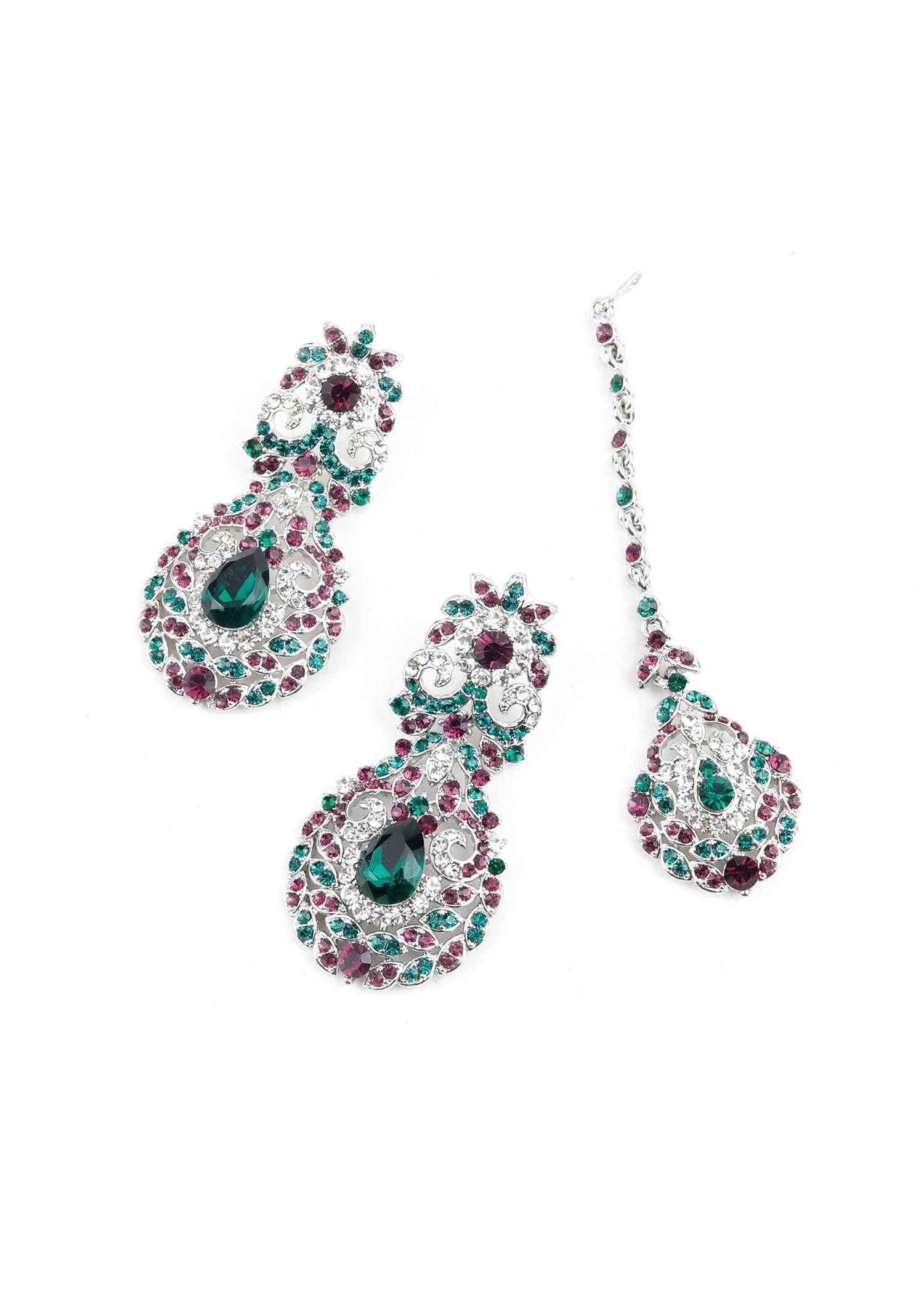 Odette Women Multicolor Crystal Necklace Set - Image 5