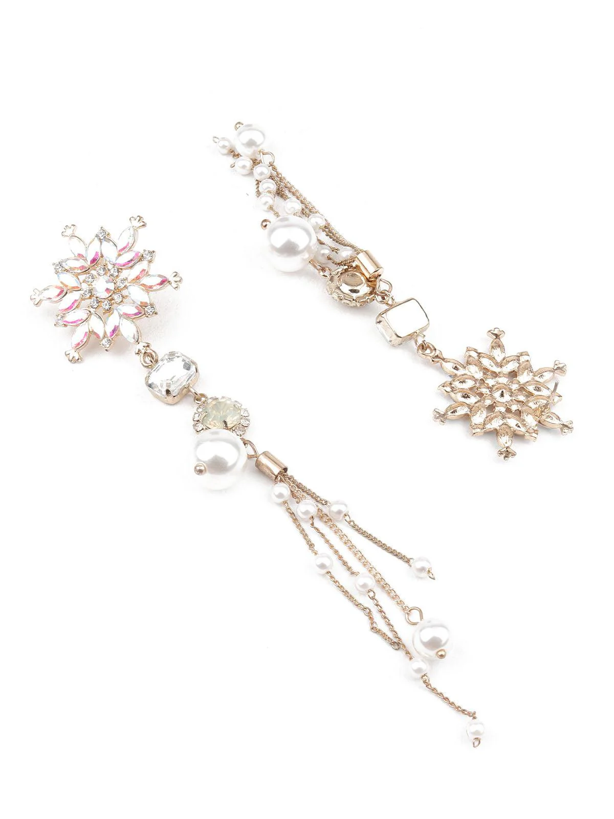 Odette Women Multicolor Floral Dangler Earring - Image 3