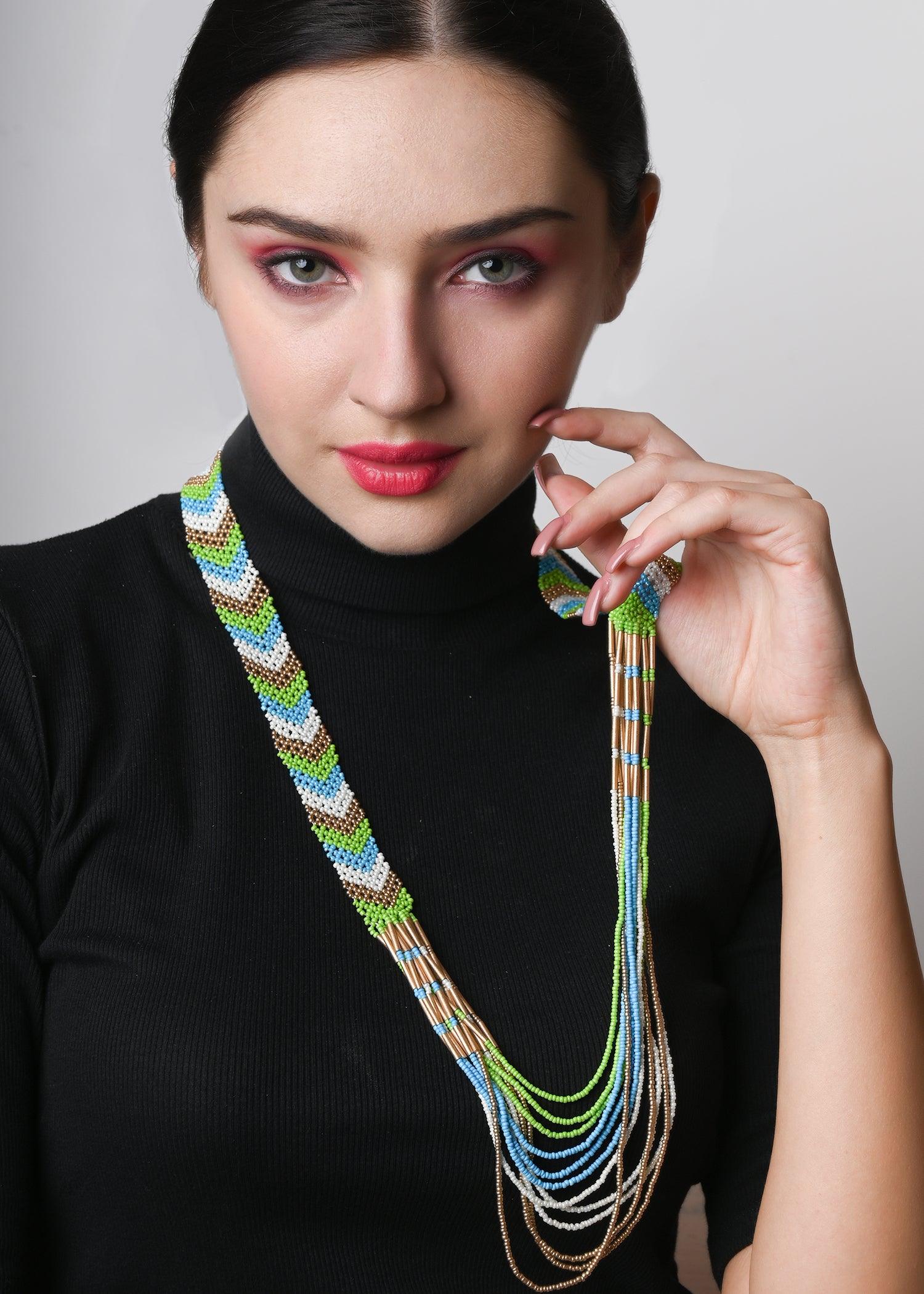 Odette Women Multicolor Tribal Necklace