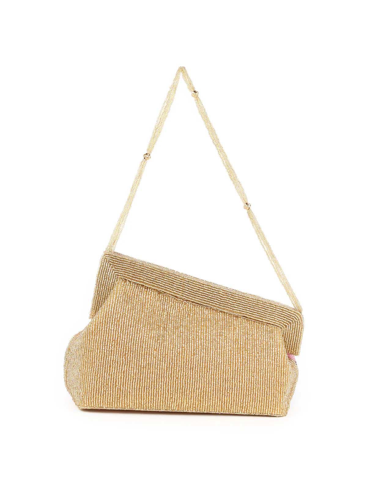 Odette Multi Fabric Beaded Clutch For Women - Image 5