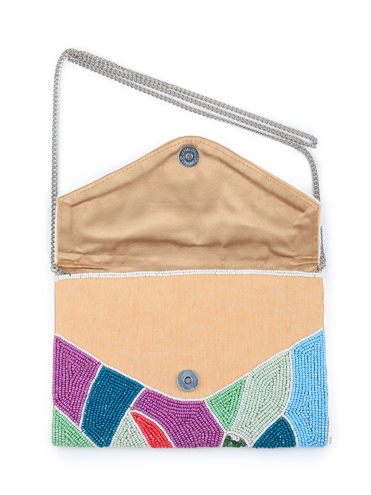 Odette Women Multicolored Beaded Patterns Sling Bag - Image 4