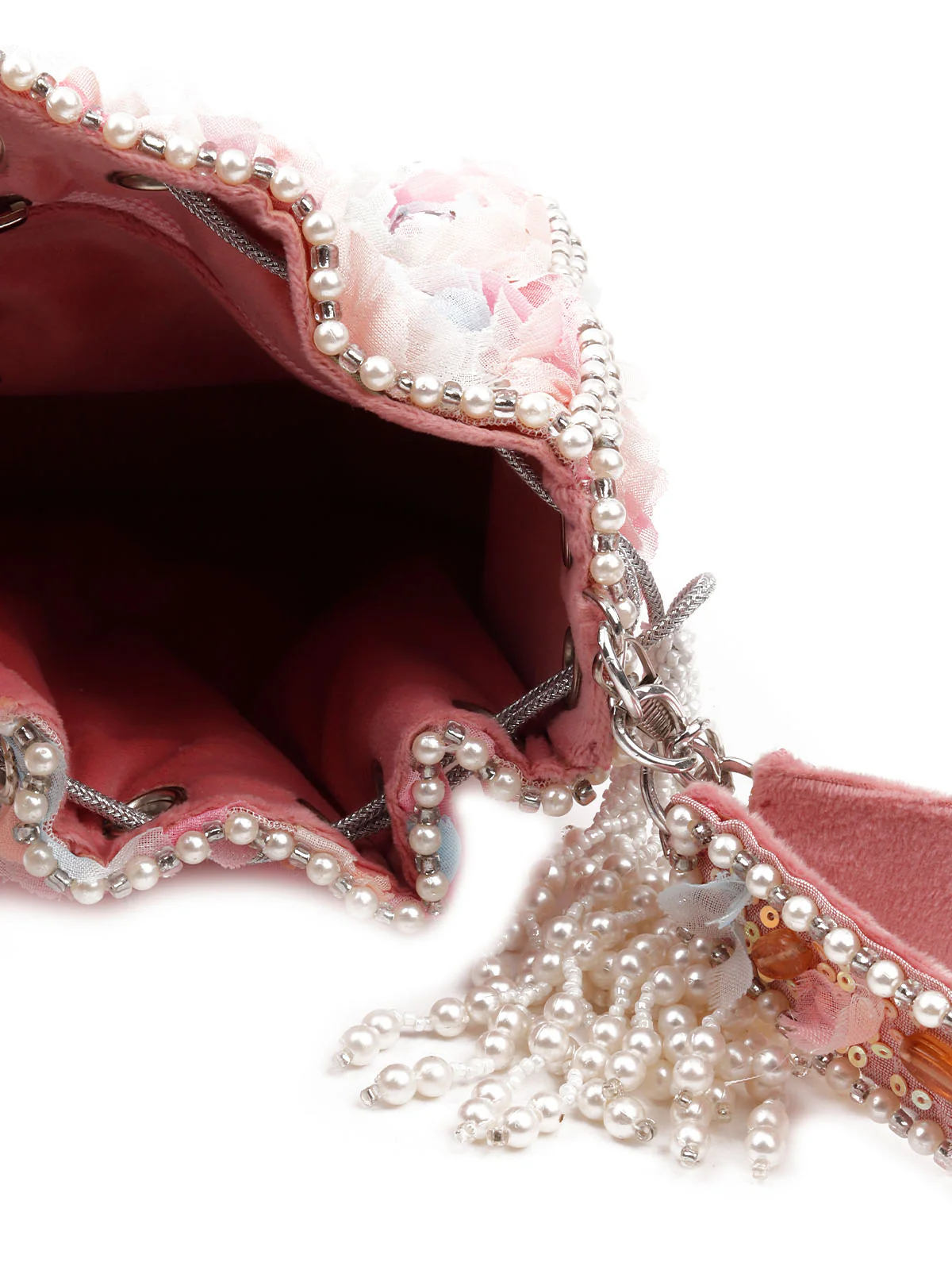Odette Women Multicolored Embellished Potli Bag - Image 6