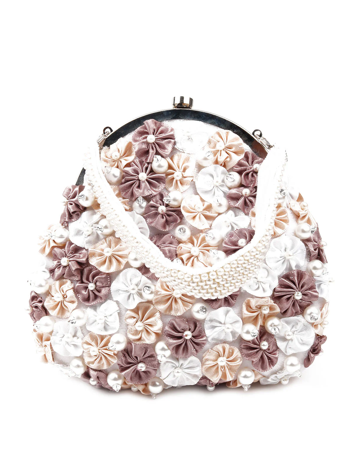 Odette Women Multicolored Floral Bridal Clutch Bag - Image 3