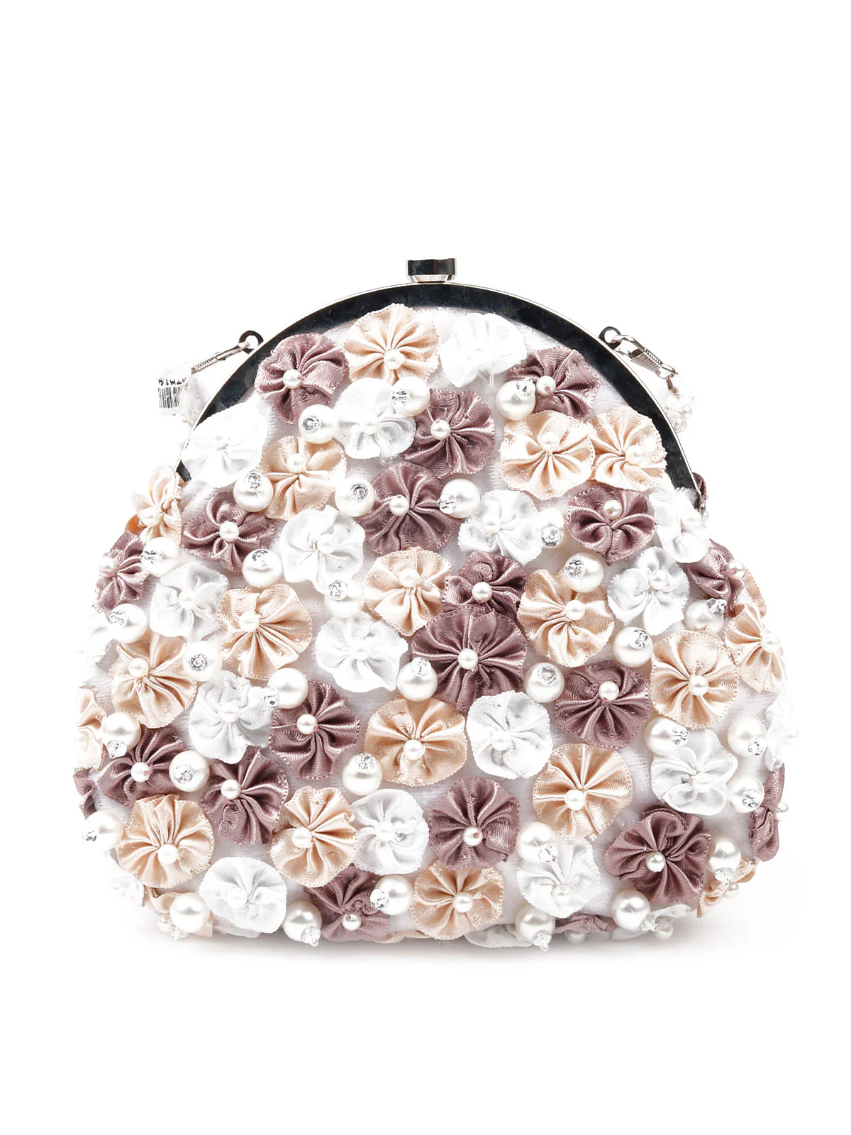 Odette Women Multicolored Floral Bridal Clutch Bag - Image 5