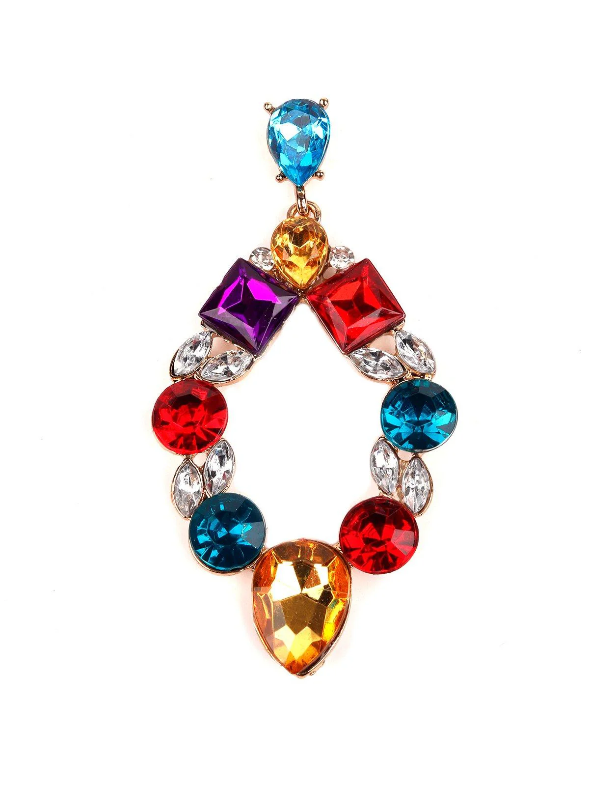 Odette Women Multicolour Metal Earrings - Image 4