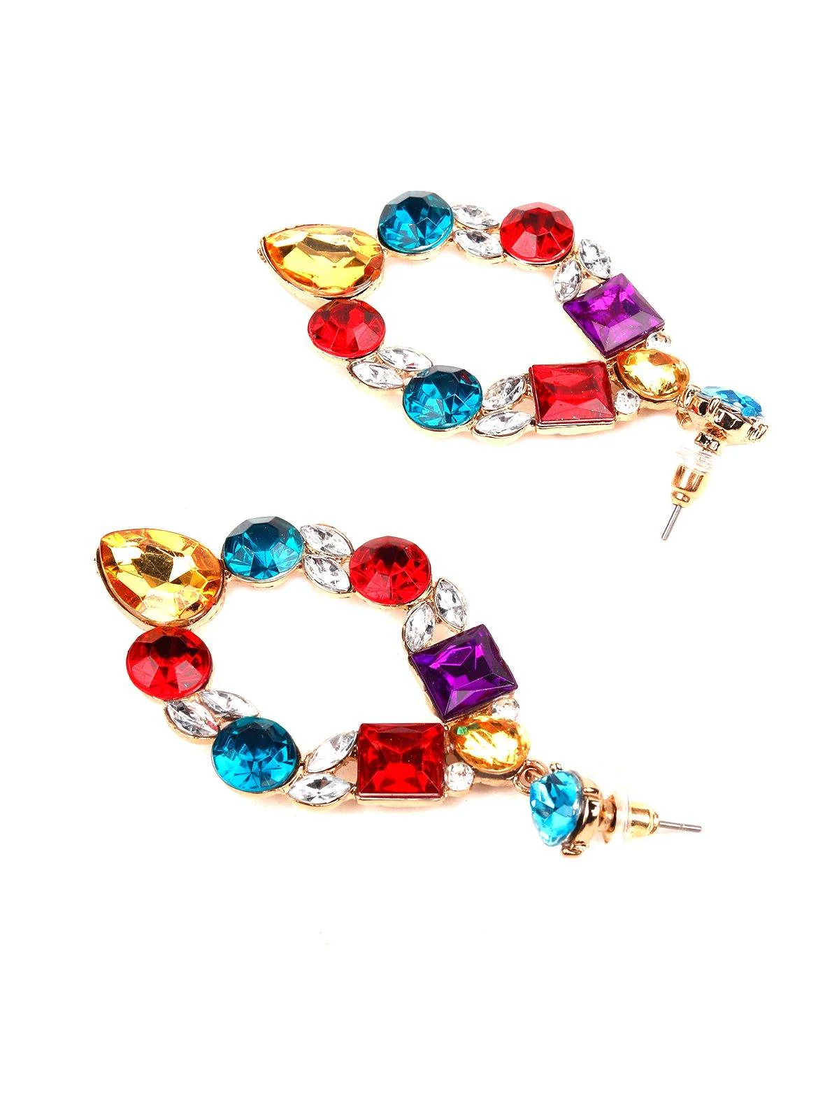 Odette Women Multicolour Metal Earrings - Image 6