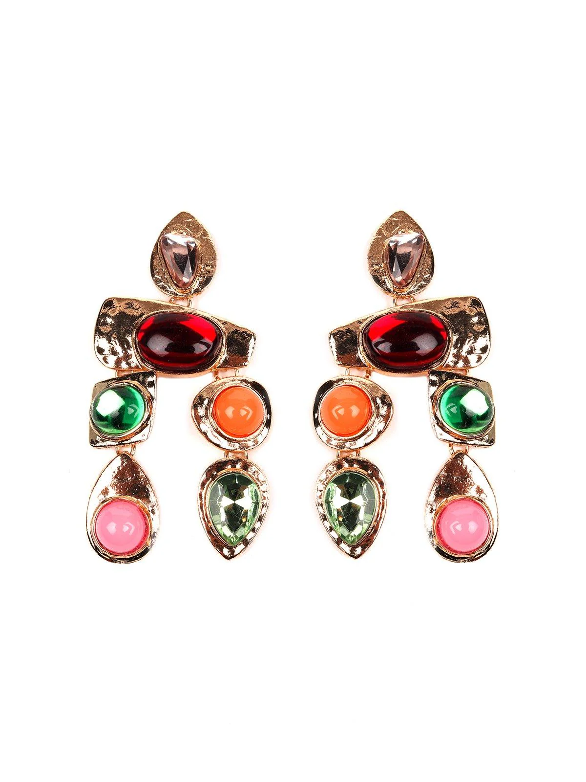Odette Women Multicolour Metal Earrings - Image 3