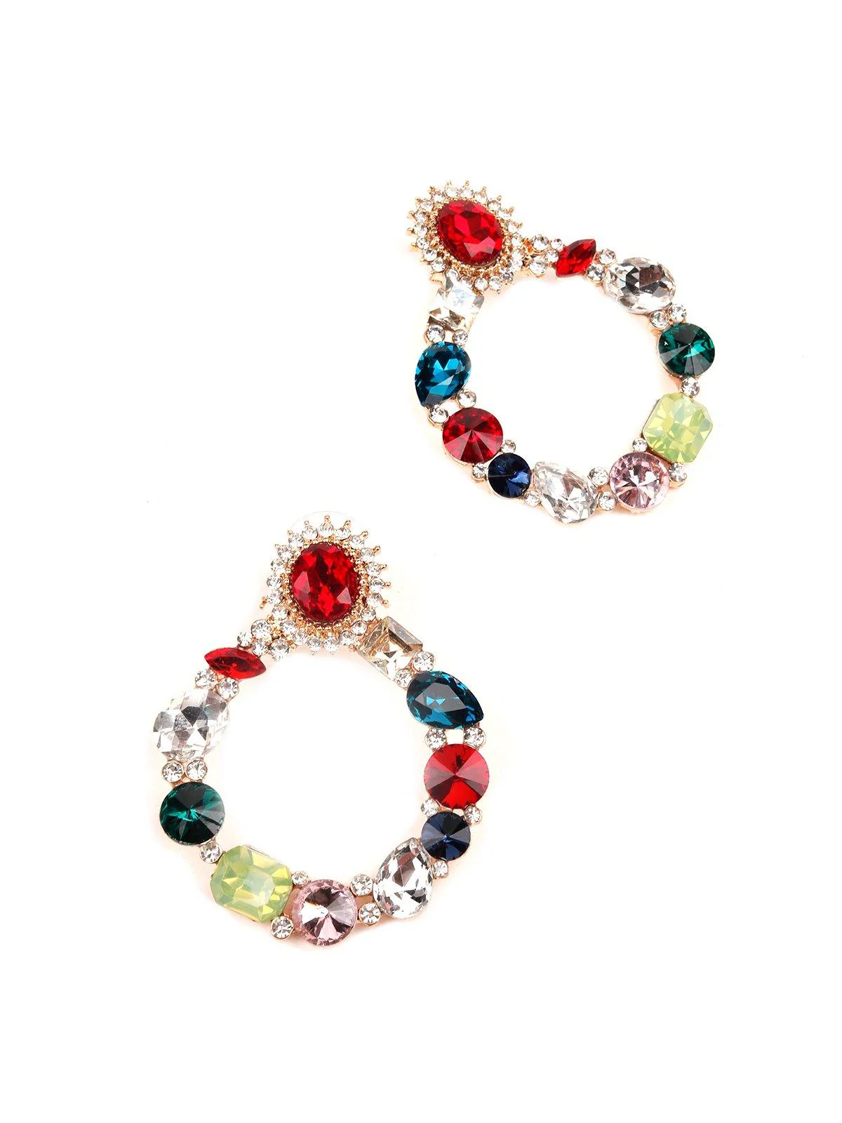 Odette Women Multicolour Metal Earrings - Image 5