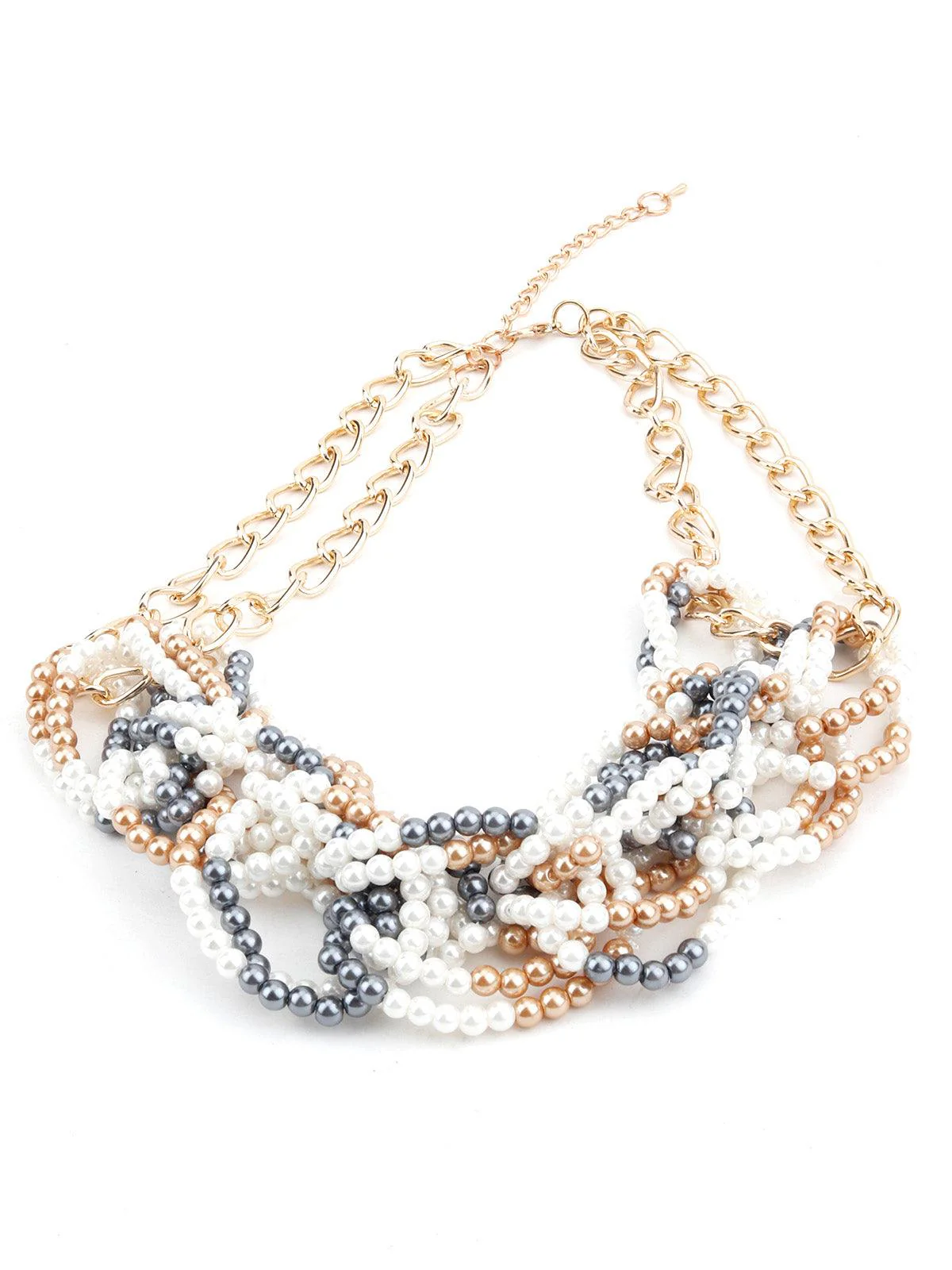Odette Women Multicolour Loop Fashionable Necklace - Image 4